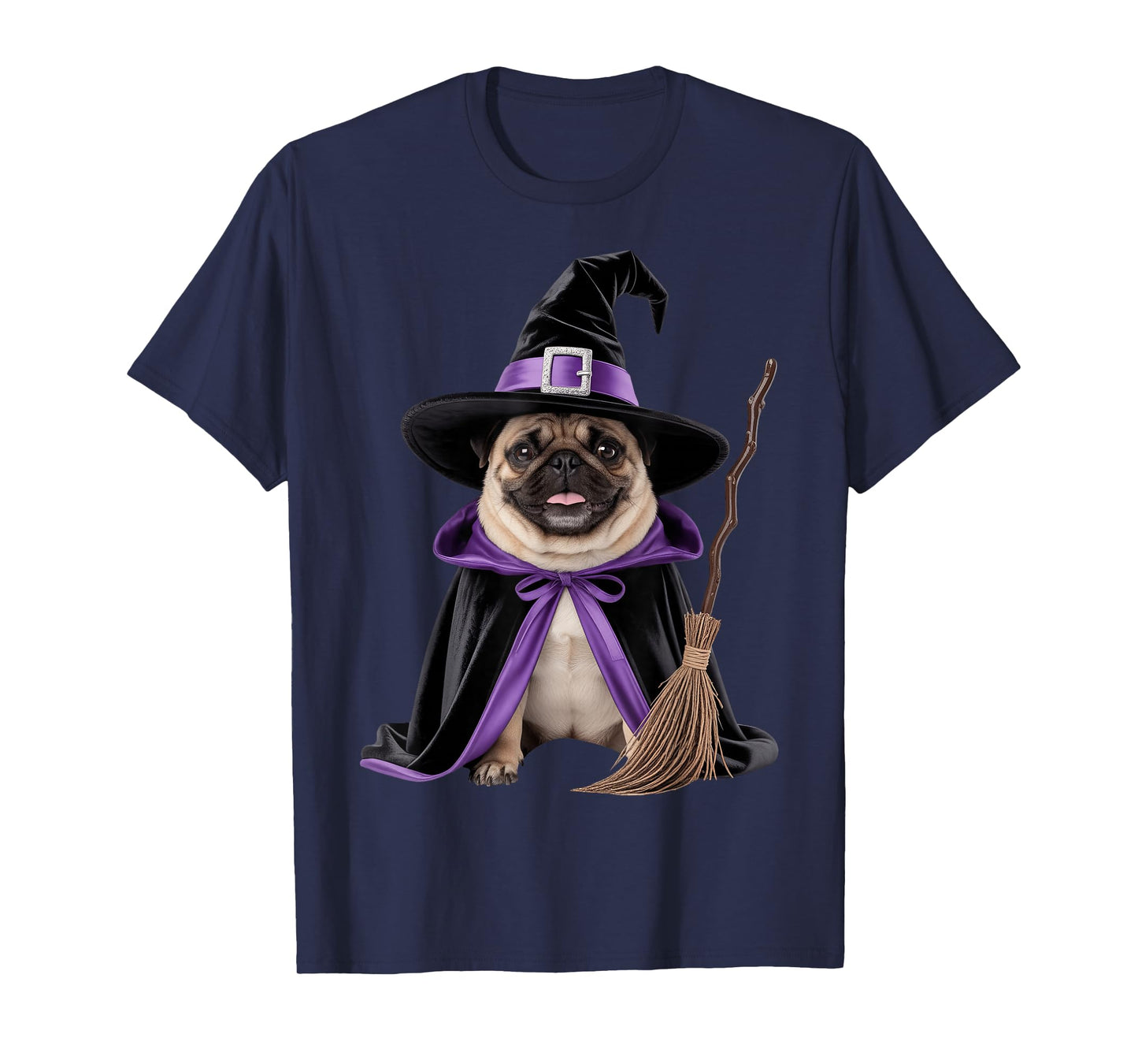 Pug Witch Halloween T-Shirt