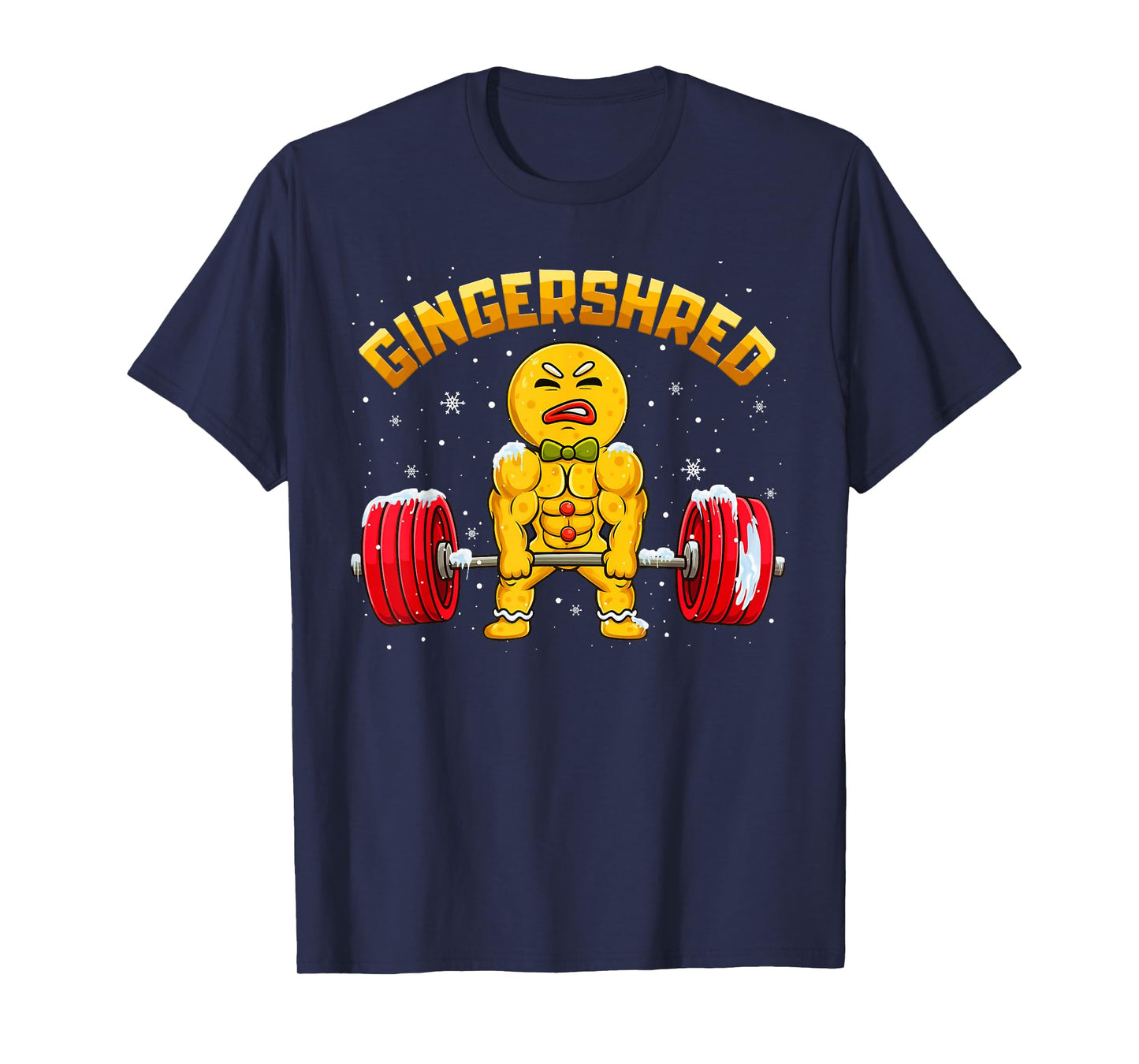 Gingershred Gym Bodybuilding Gingerbread Holiday Christmas T-Shirt