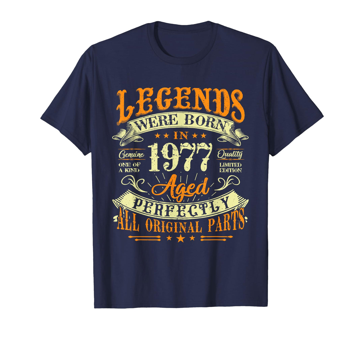 48th Birthday Vintage Legends Born In 1977 48 Years Old T-Shirt