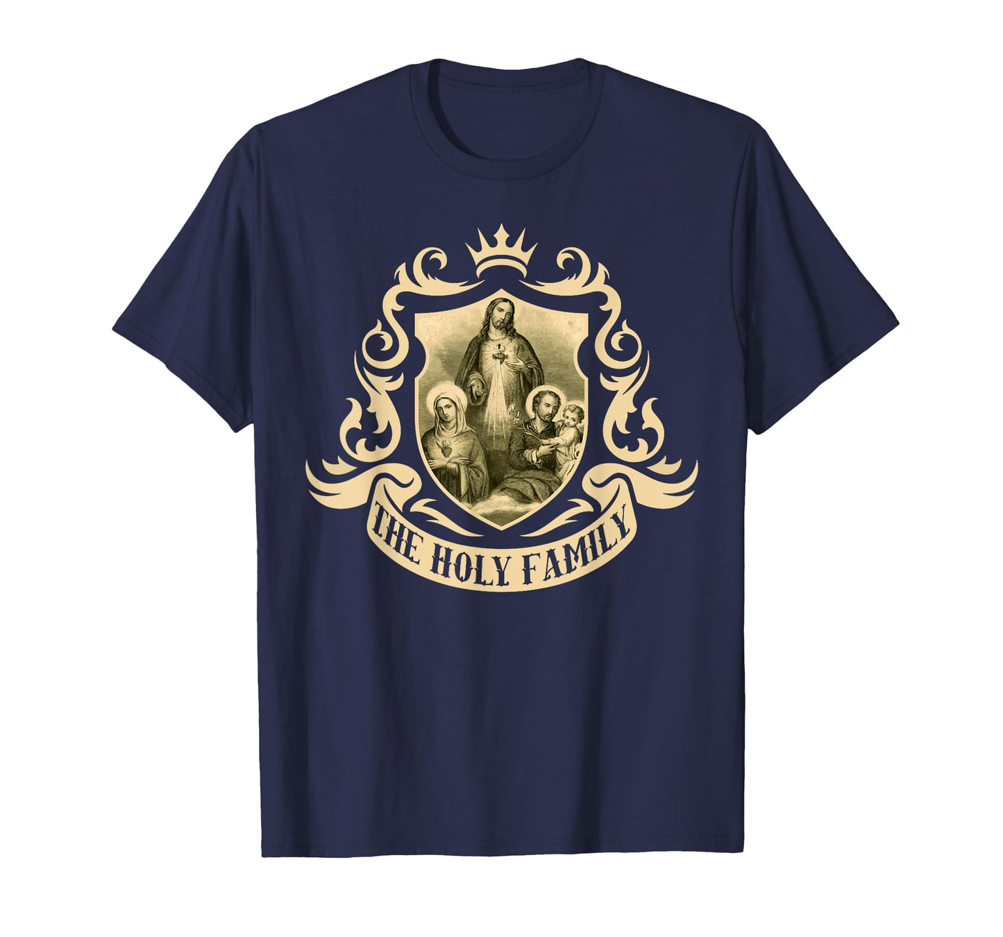 Holy Image Catholic Family Sagrada Familia Joseph Mary Jesus T-Shirt