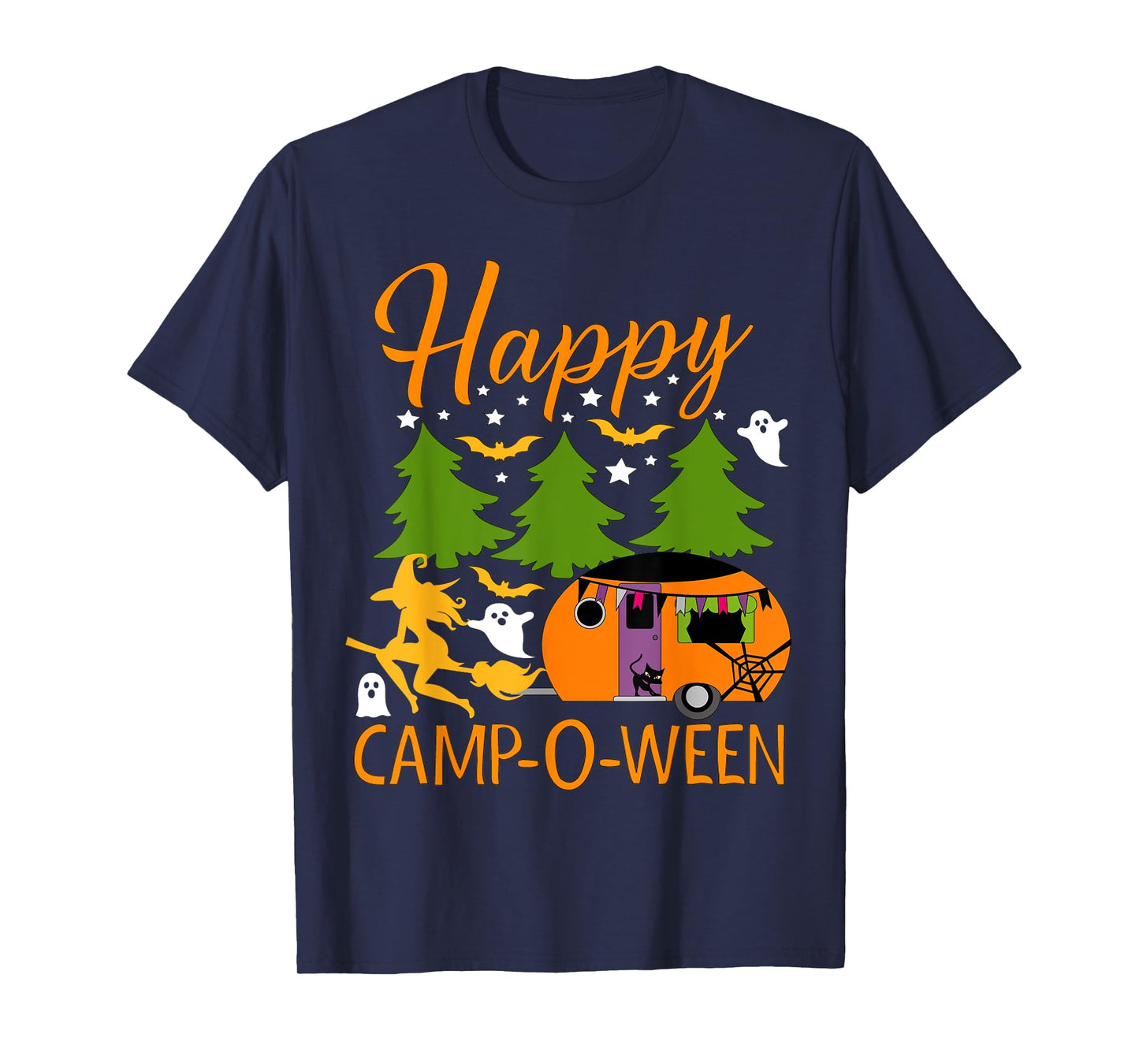 Happy Camp-O-Ween Halloween Camping Camper T-Shirt