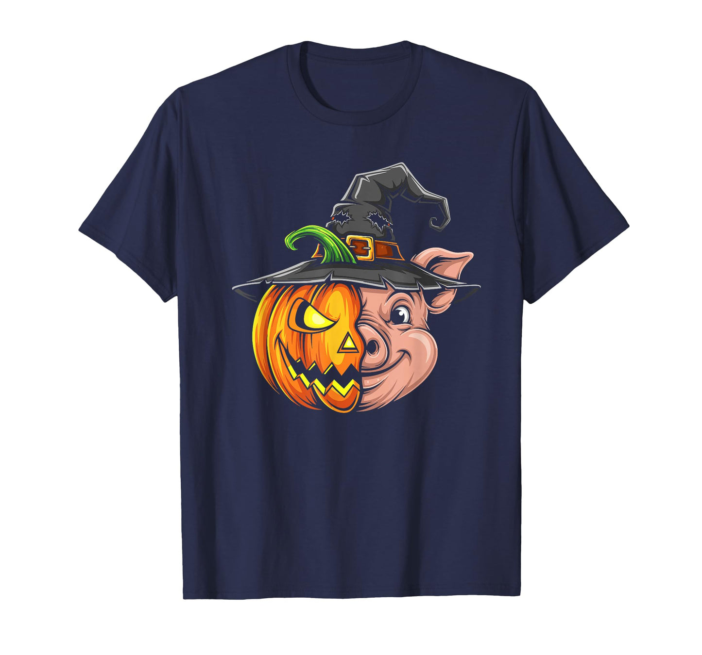 Pig Pumpkin Jack O Lantern Halloween Kids Mens Womens T-Shirt