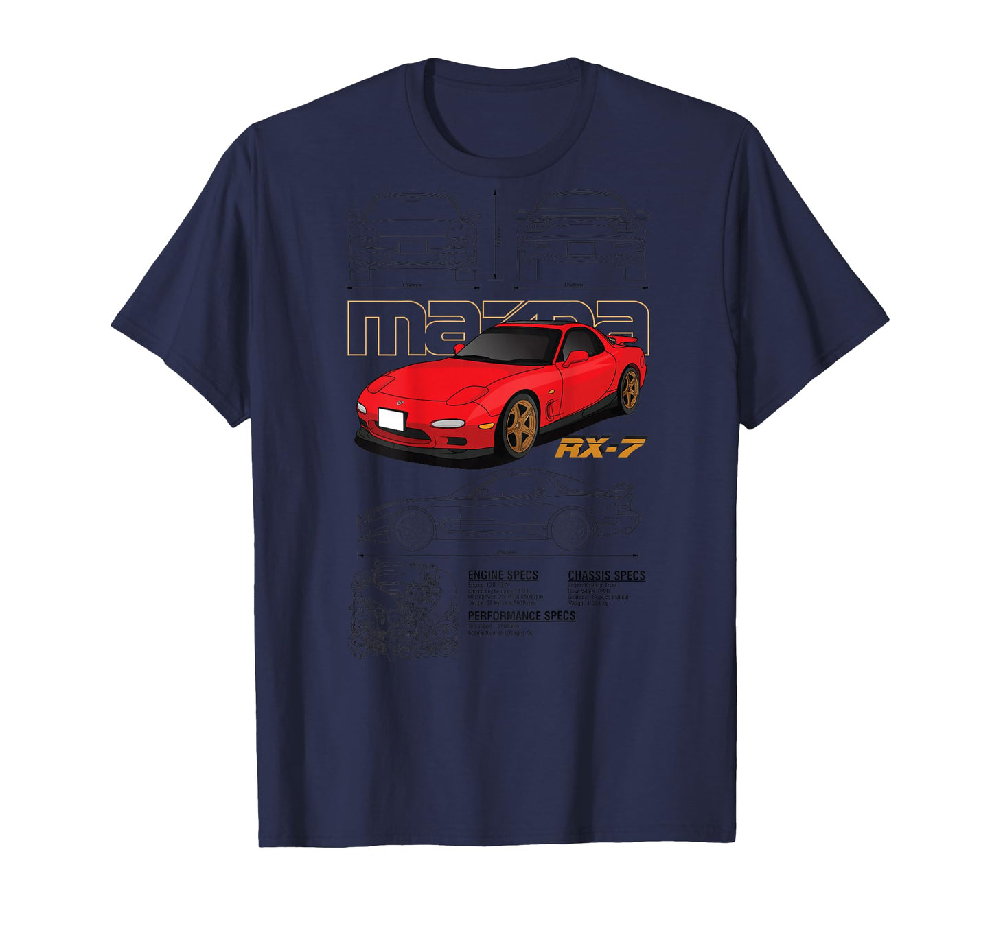 Mazda RX-7 Sketch board T-Shirt