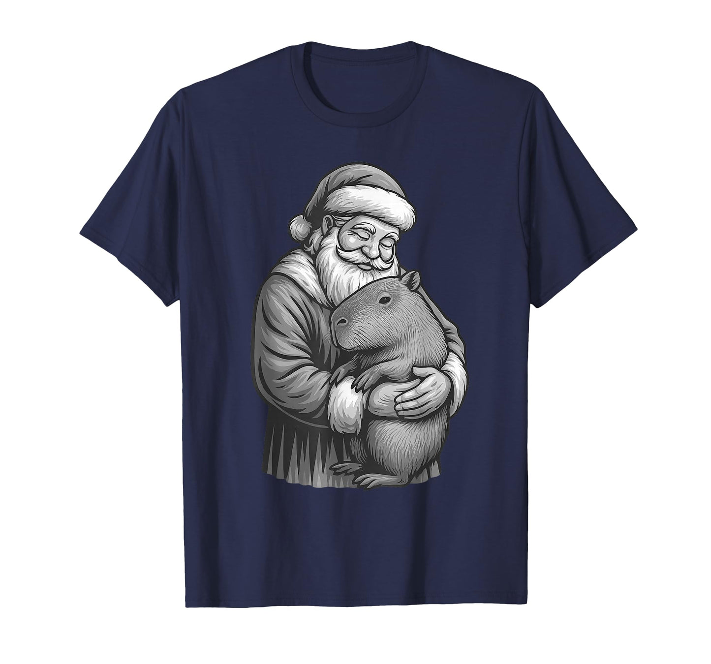 Capybara Santa Claus Christmas Animal Lover T-Shirt