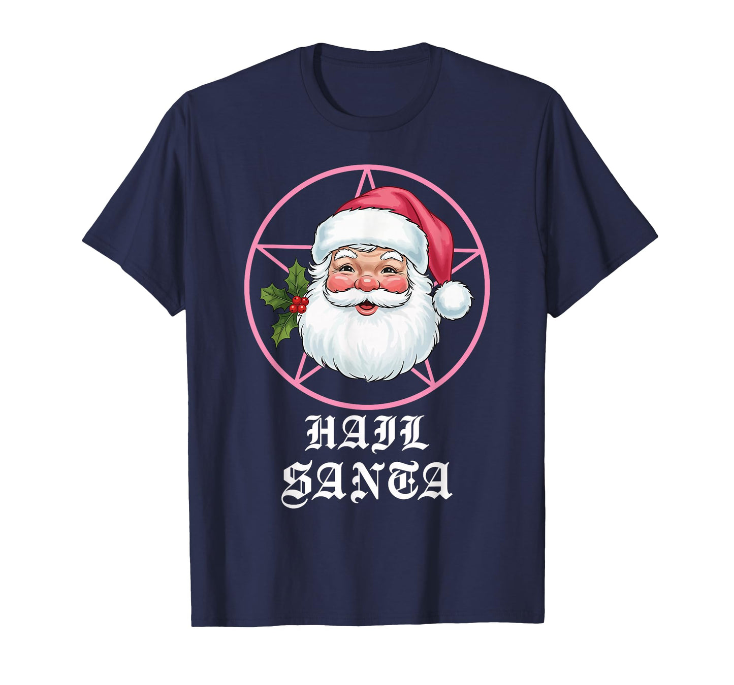 Hail Santa Pagan Solstice Gothic Metal Funny Christmas T-Shirt