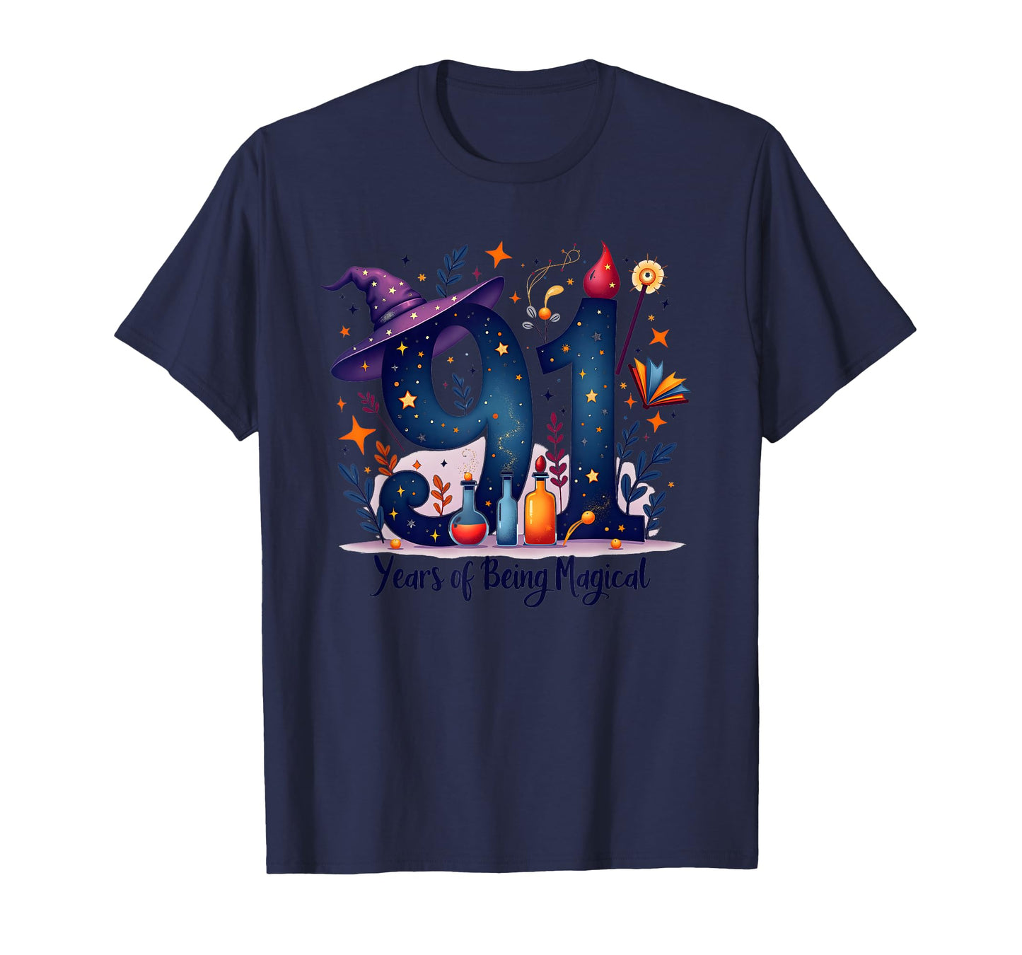 91 Years of Being Magical Birthday Gift T-Shirt