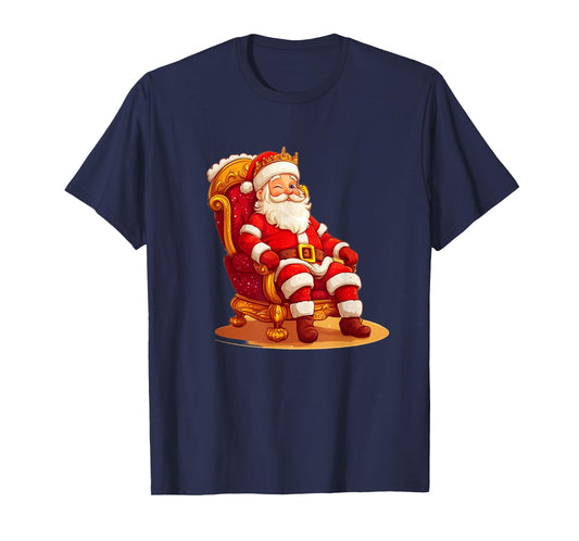 Festive Throne Costume with Santa for Kingdom Christmas T-Shirt
