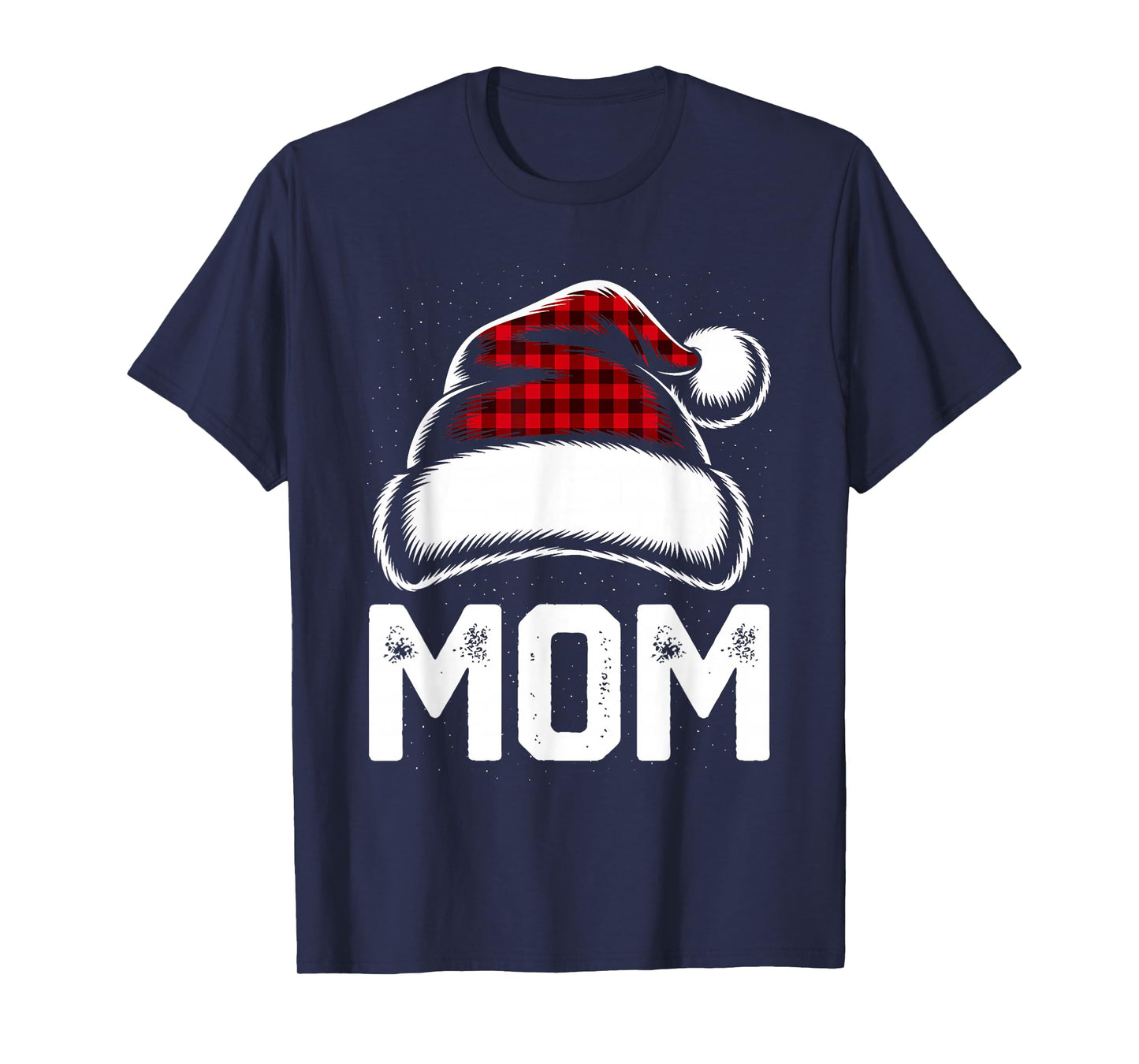 Mom Santa Red Plaid Christmas Family Matching Pajamas Xmas T-Shirt