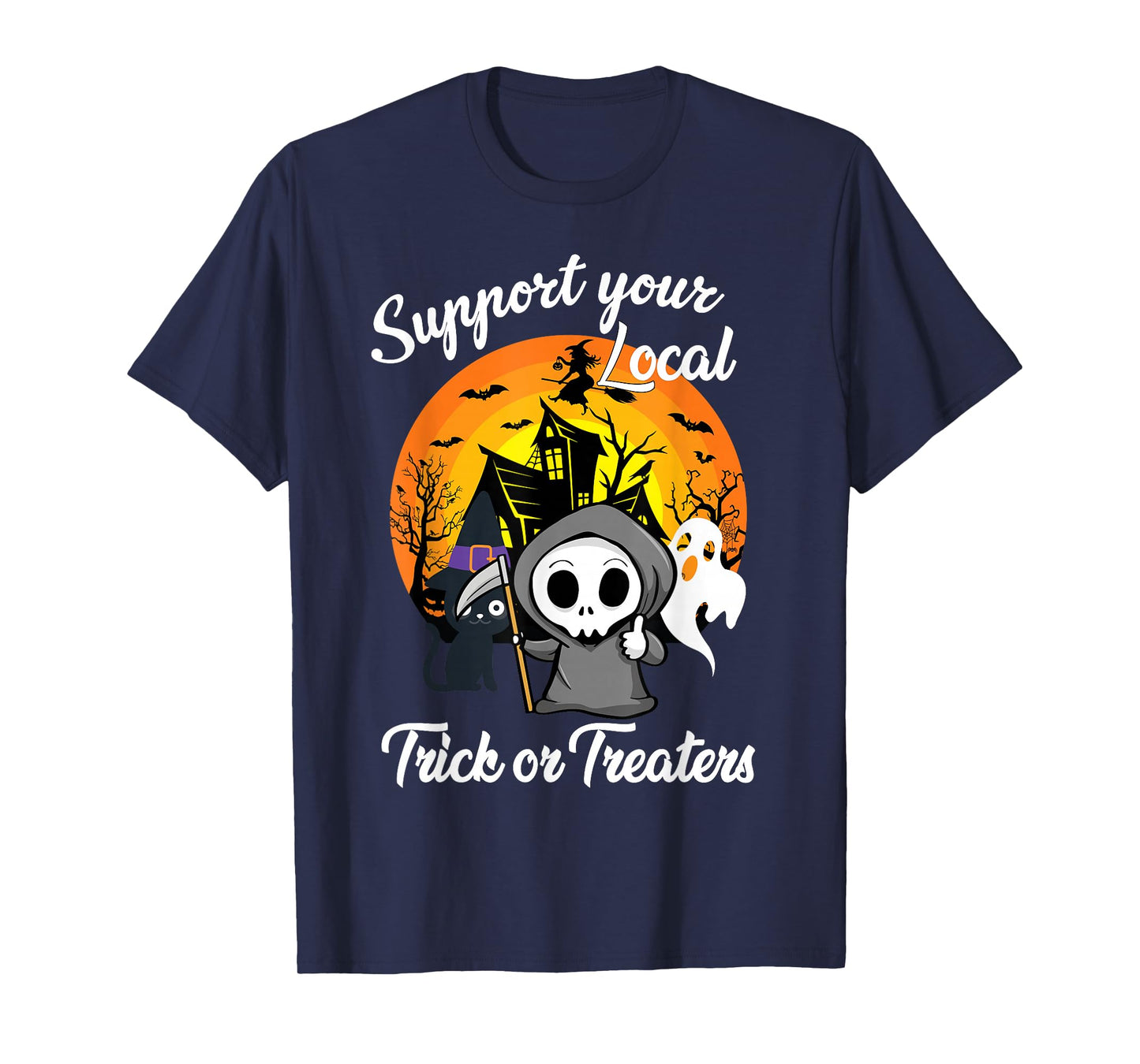 Halloween Vintage - Trick or Treat Ghost Witch Spooky Season T-Shirt