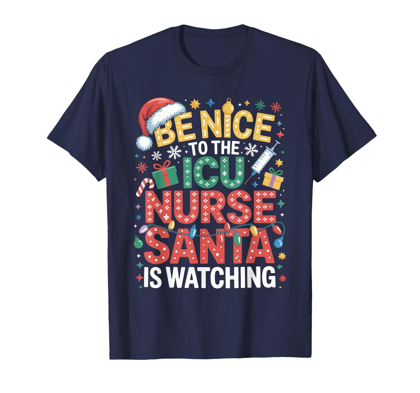 ICU Nurse Christmas Critical Care Nurse Xmas T-Shirt