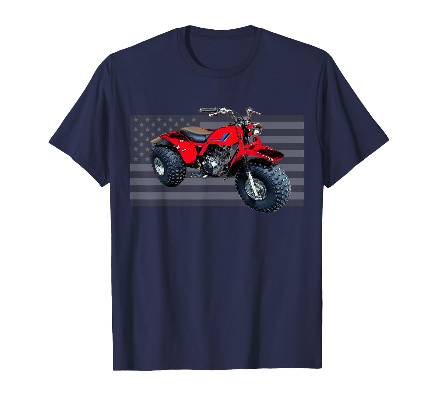 Vintage American Flag 3 Wheeler ATV, ATC T-Shirt