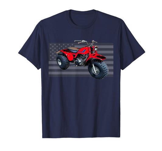 Vintage American Flag 3 Wheeler ATV, ATC T-Shirt