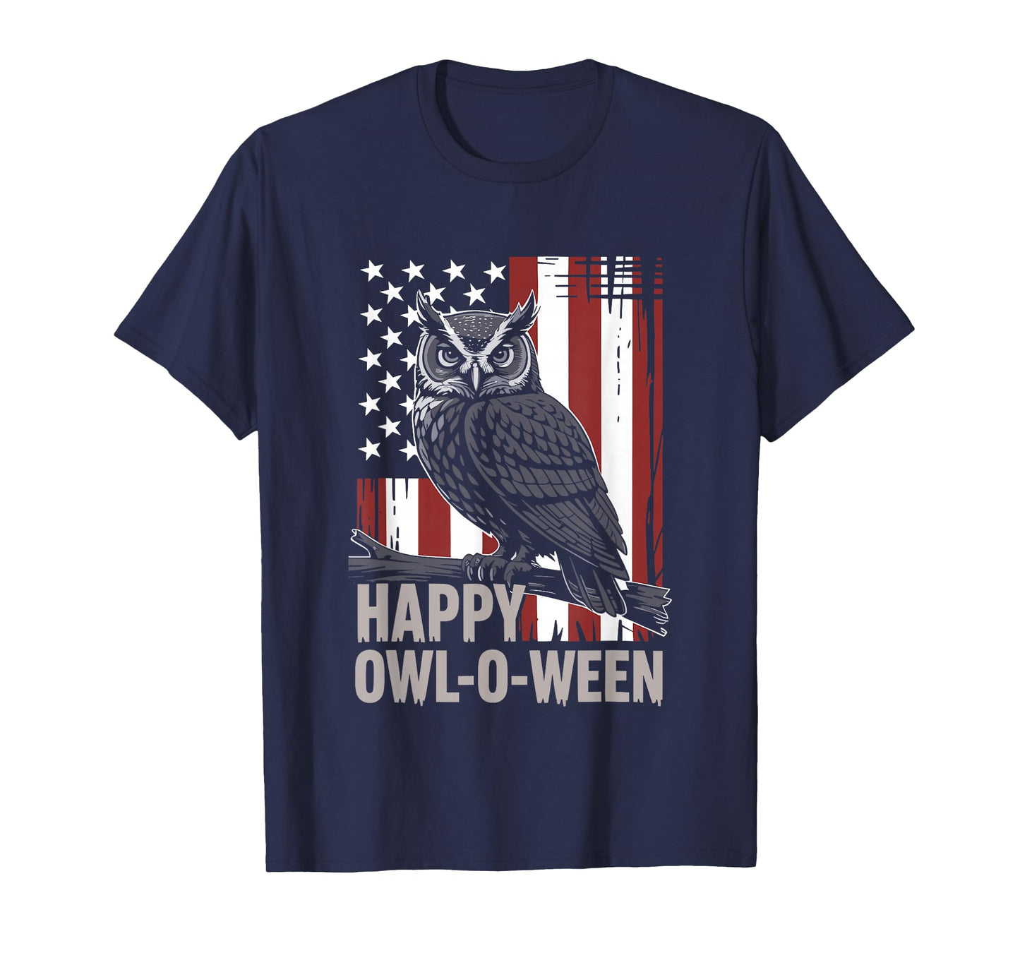Happy Owl-O-Ween Cute Funny Owl Witch Hat Halloween T-Shirt