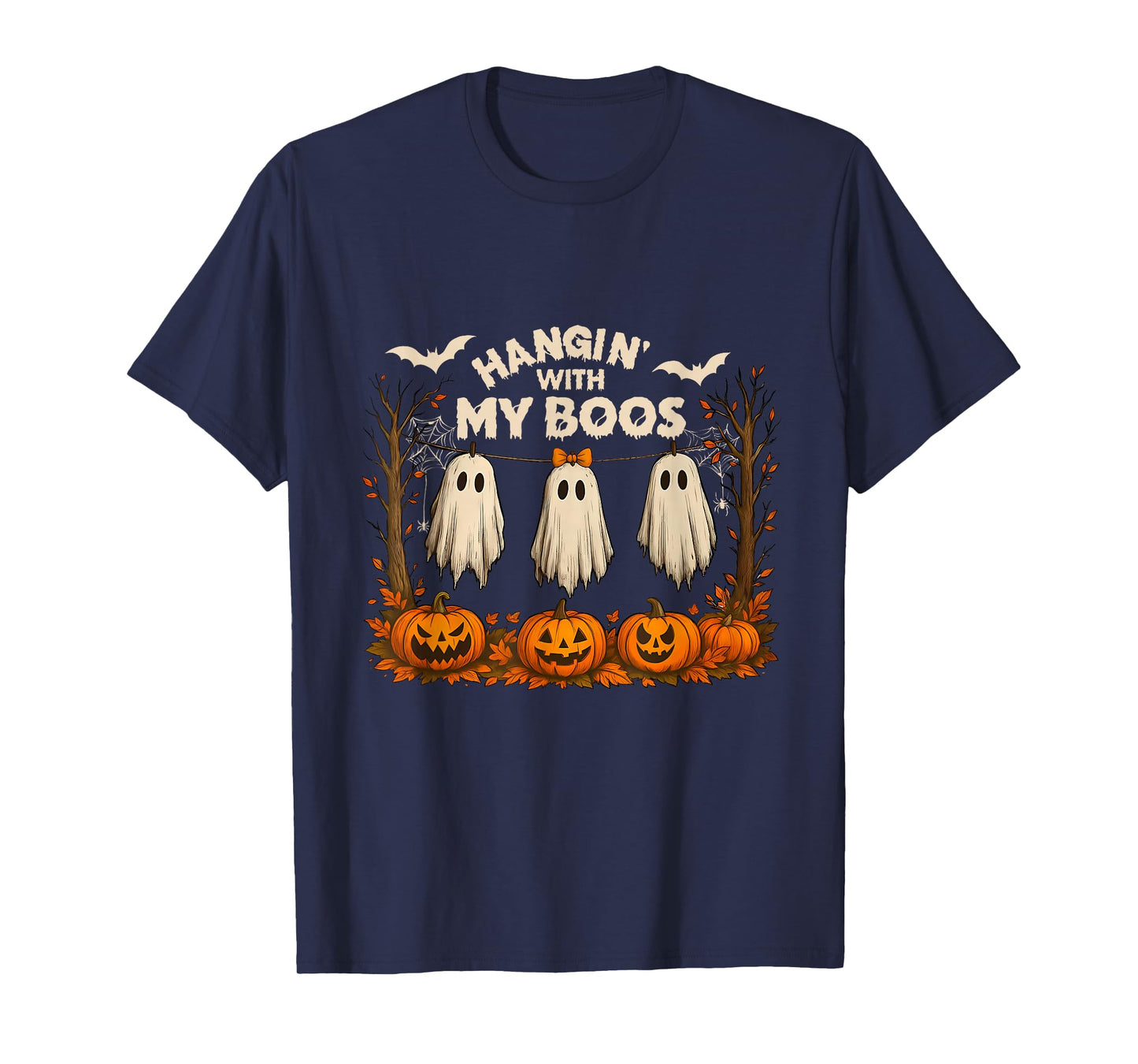 Hangin’ with My Boos Boo-JEE Halloween Boujee Ghost Boy Girl T-Shirt