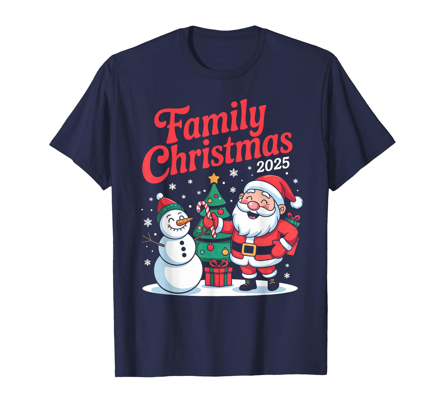 Family Christmas 2025 Matching Holiday Outfit Squad T-Shirt