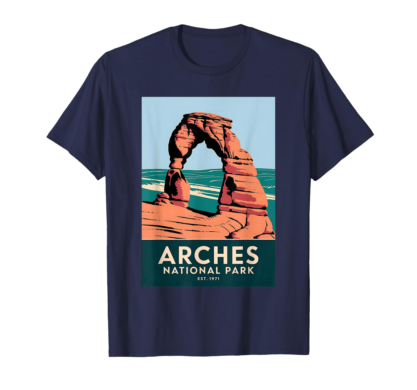 Arches National Park Vintage Camping Hiking Men Women Kids T-Shirt