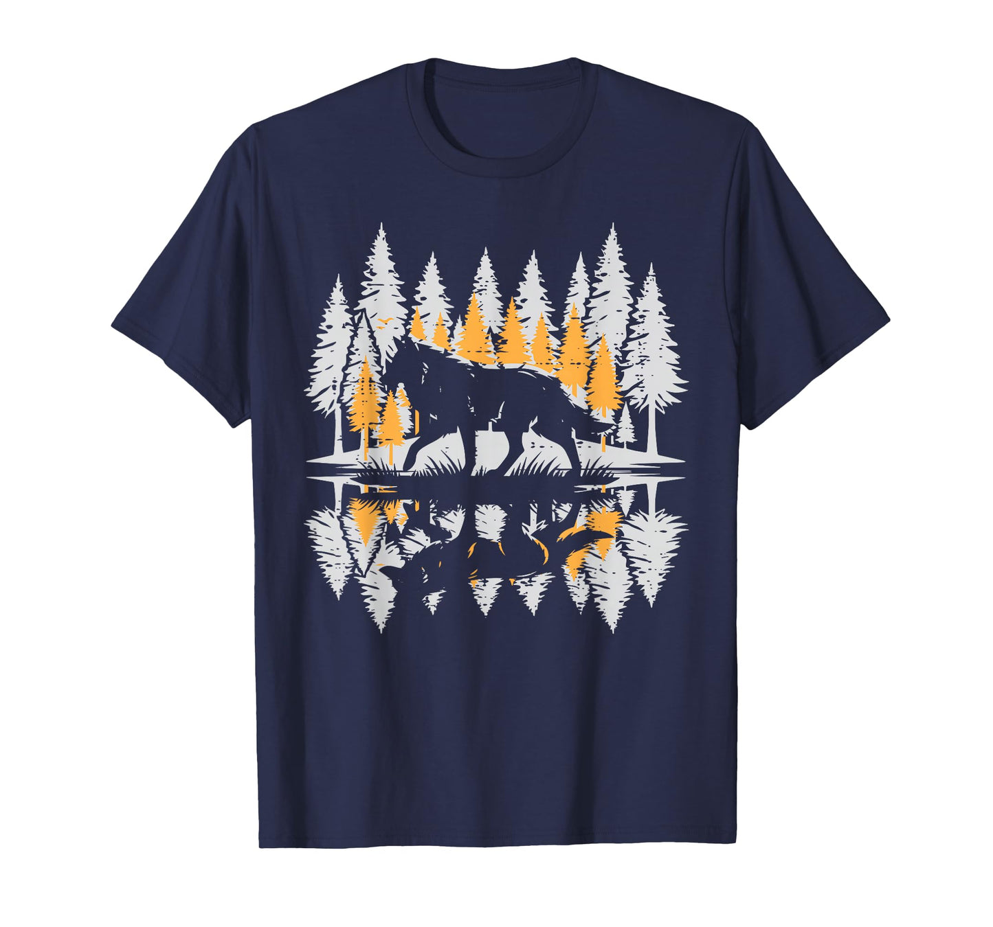 Wolf Silhouette Pine Trees Vintage Lone Alpha Women Men Kids T-Shirt