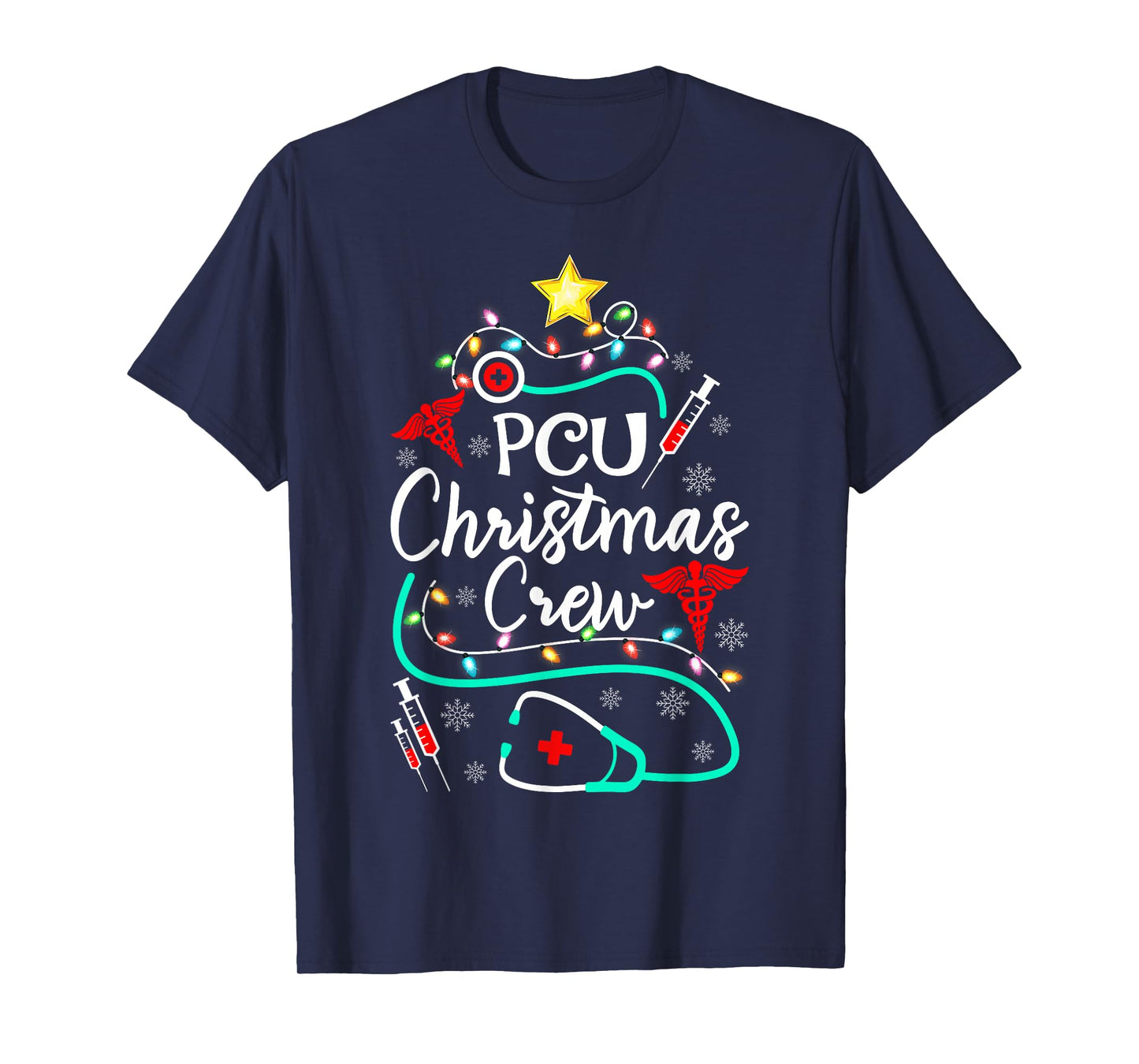 PCU Nurse Christmas Crew Nurse Medical Care Nursing Xmas T-Shirt