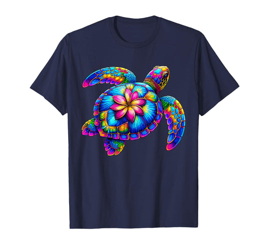 Hawaiian Sea Turtle Tie-Dye Hawaii Colorful Beach Summer T-Shirt