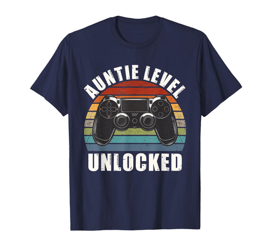 Auntie Level Unlocked Leveled Up To Auntie New Aunt T-Shirt