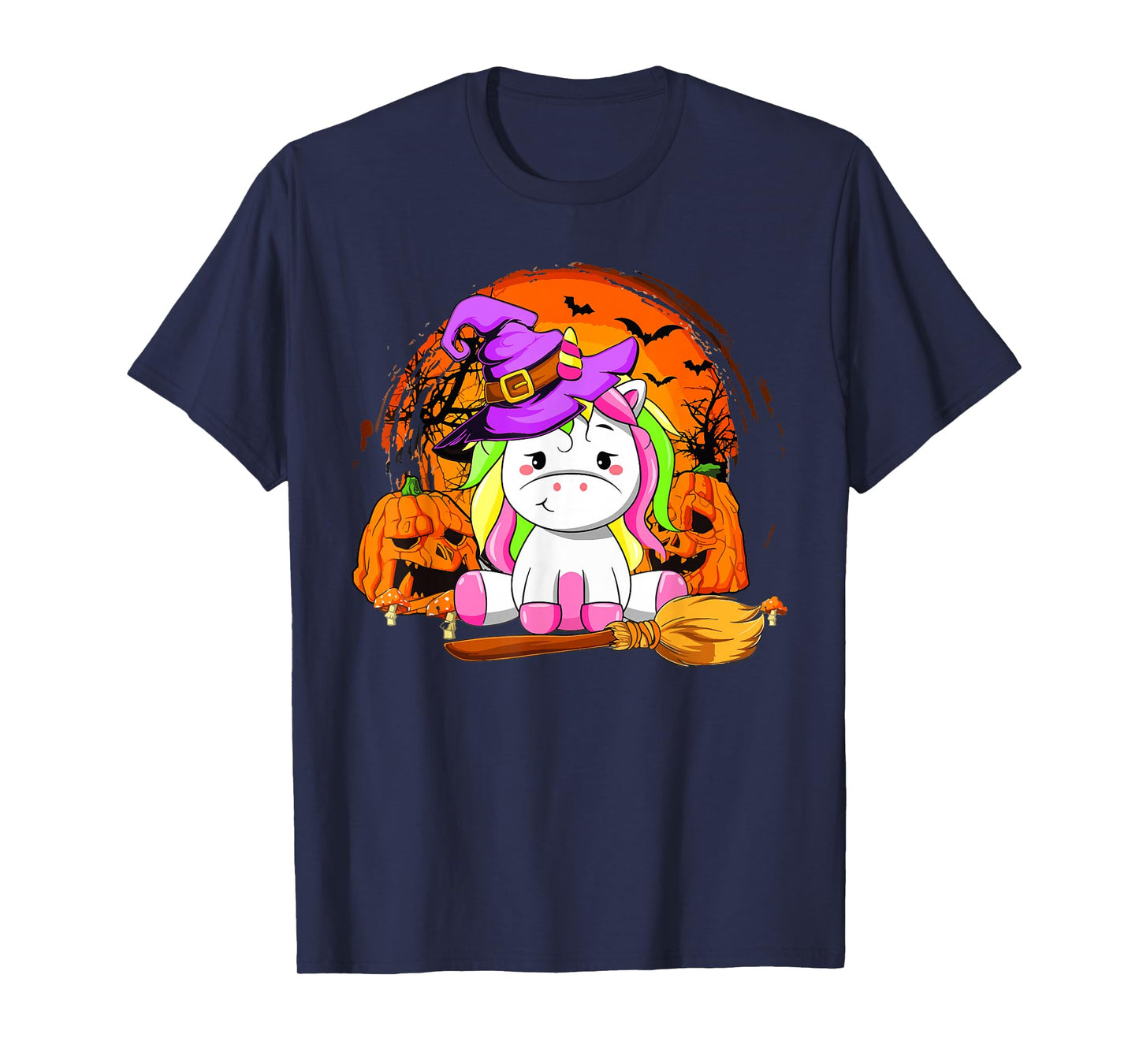 Unicorn Witch Halloween Costume Kids T-Shirt