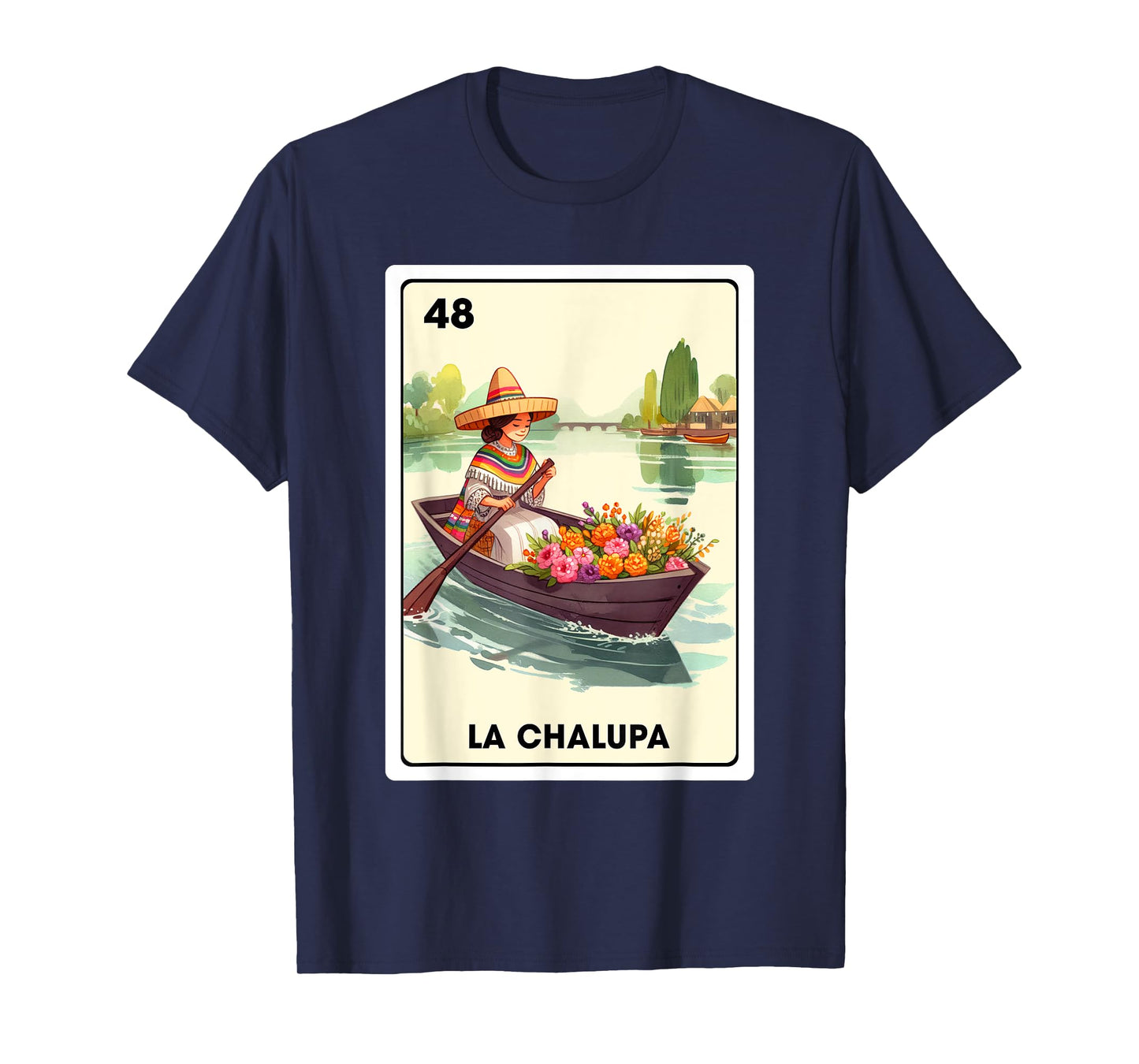 Mexican Slang The Boat La Chalupa Mexican Bingo Card T-Shirt