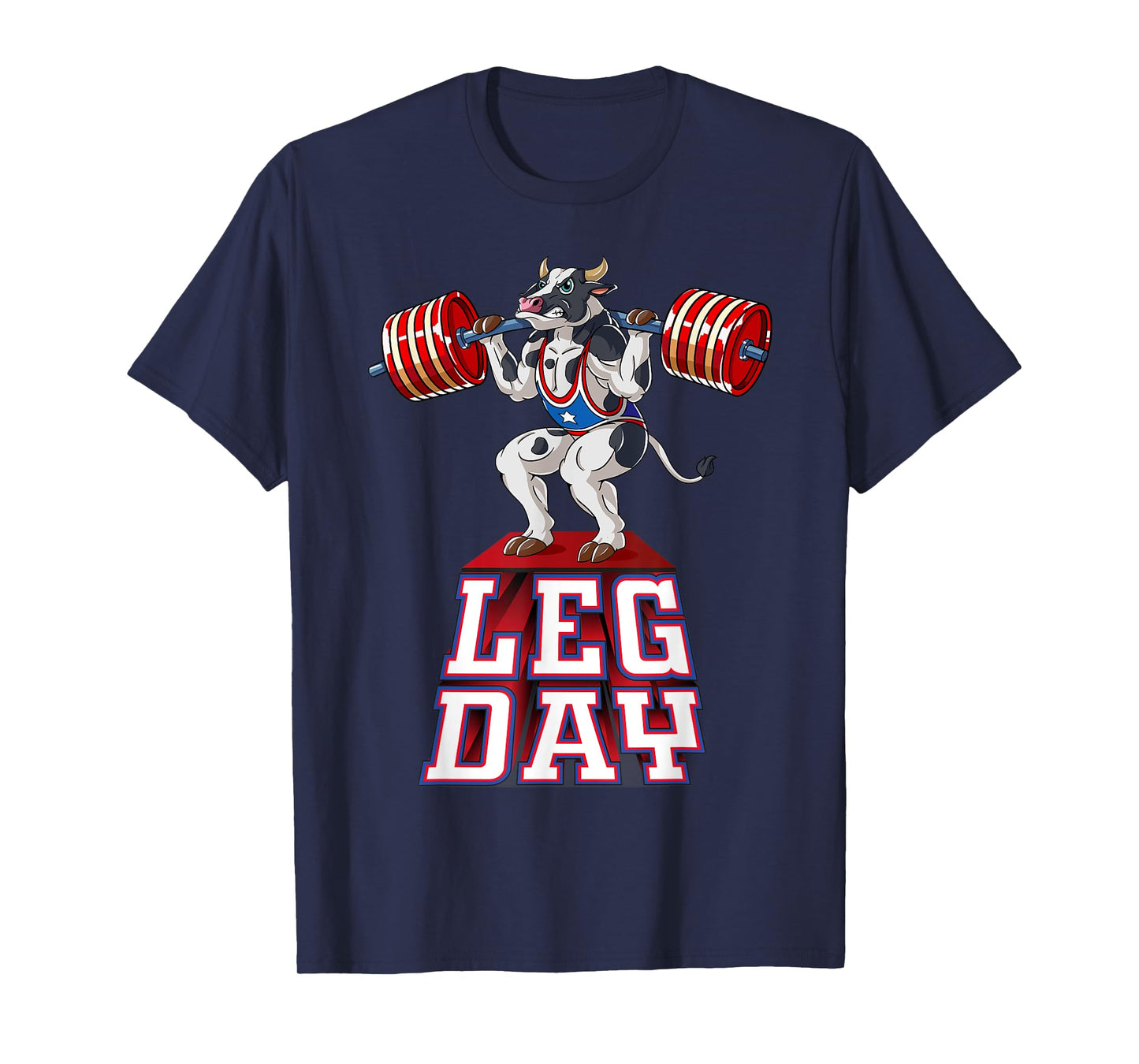 Leg Day cow Weight Lifting Squat Gym Training T-Shirt