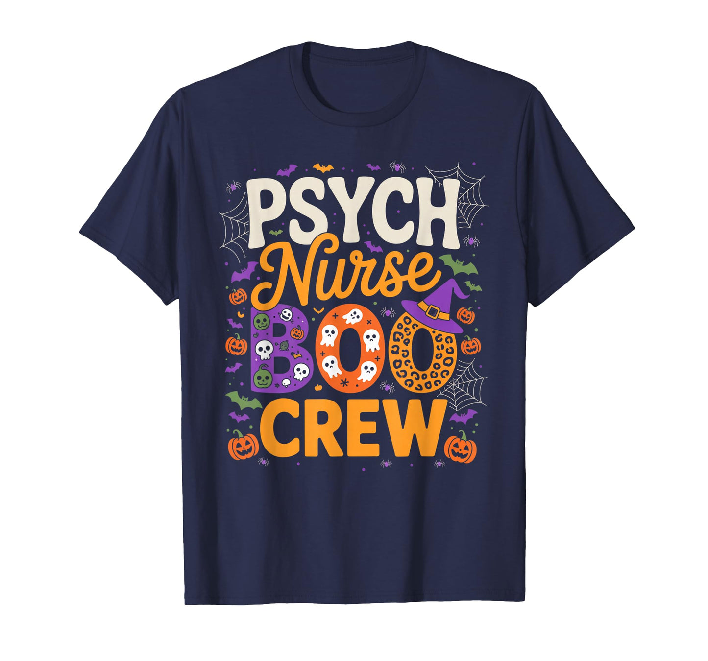 Psych Nurse Boo Crew Halloween Spooky Outfit Hospital Staff T-Shirt
