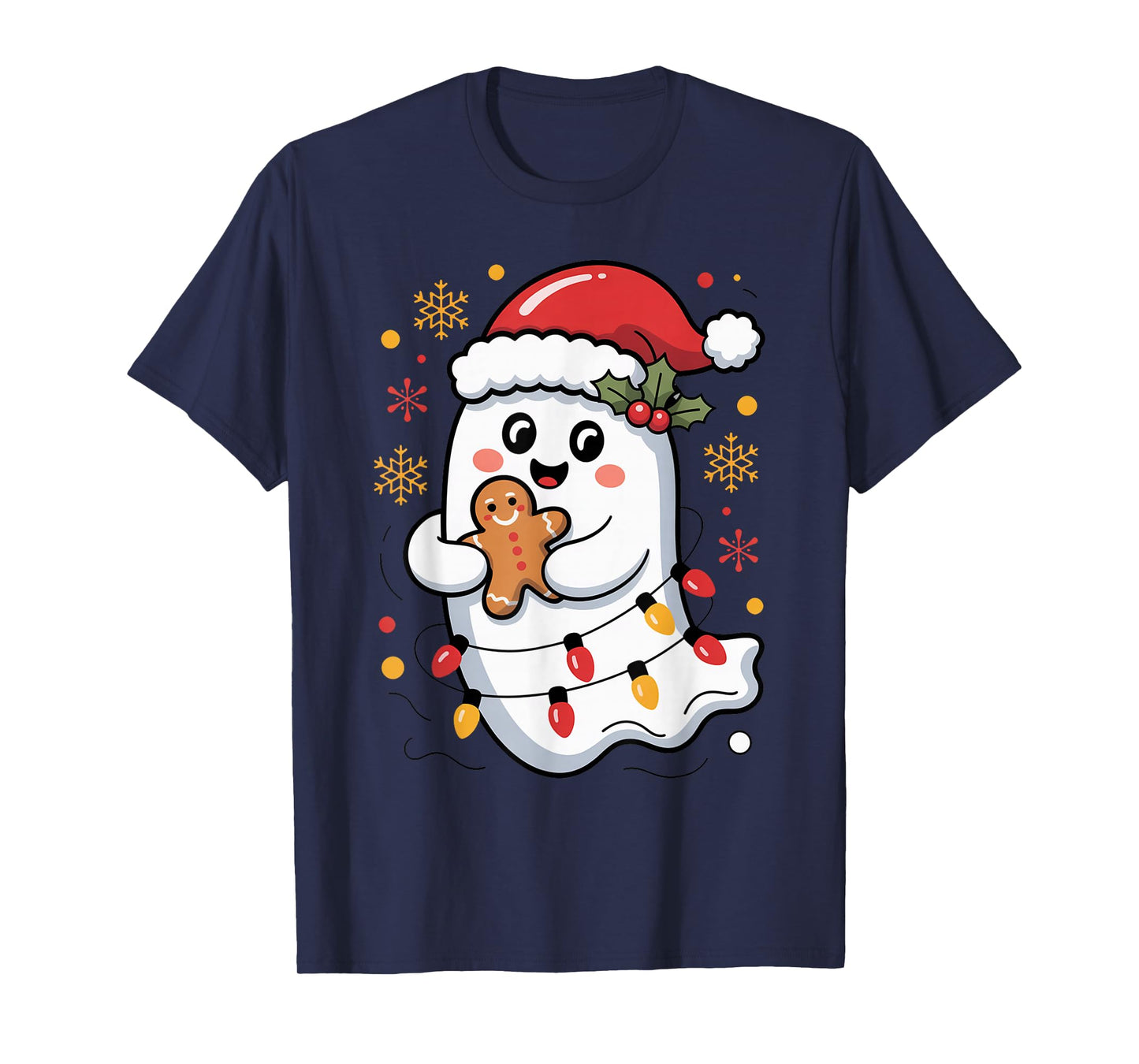 Ghost Christmas Santa Spooky Christmas Ghost Santa Christmas T-Shirt