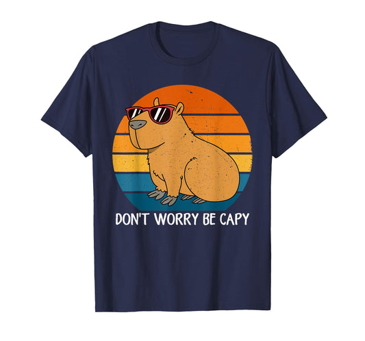 Dont Worry Be Capy Funny Capybara Lover Men Women Boys Girls T-Shirt