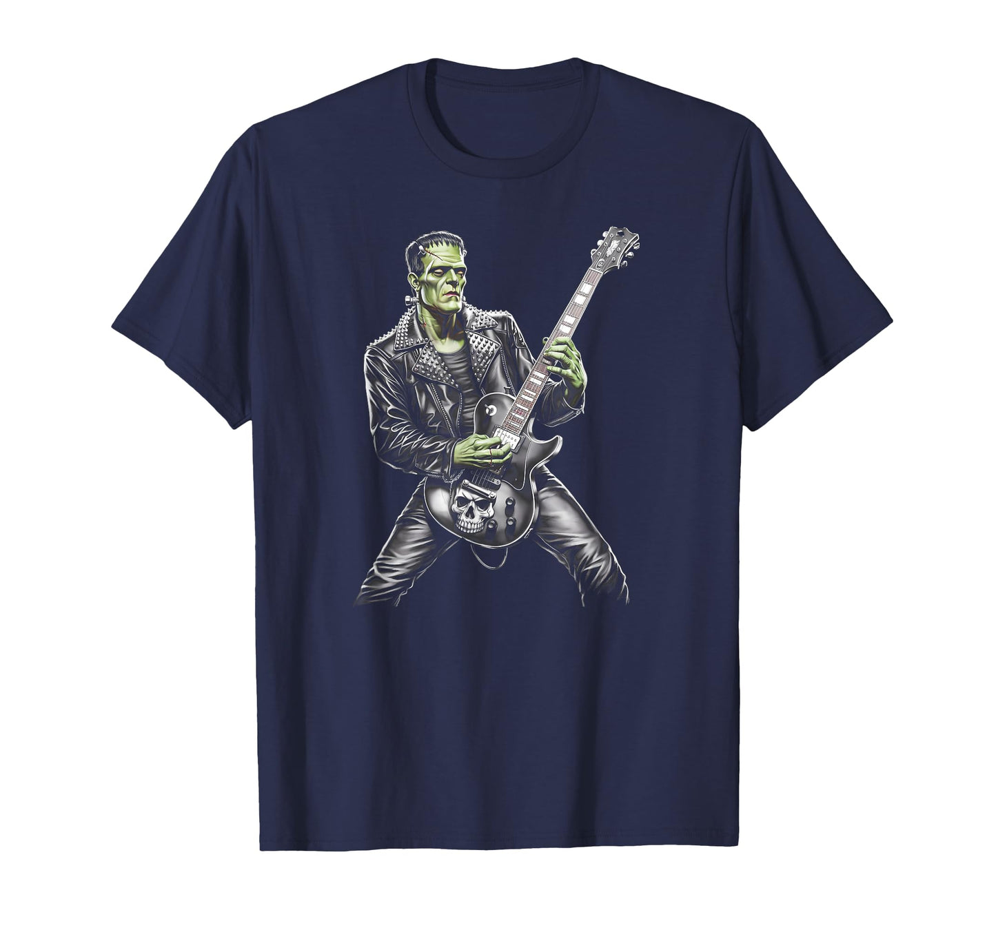 Frankenstein Playing Guitar Player Rock Music Guitarist T-Shirt