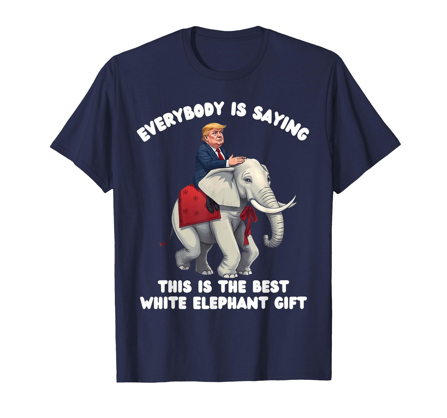 Funny White Elephant Gag Wrapped Elephant Dumb T-Shirt