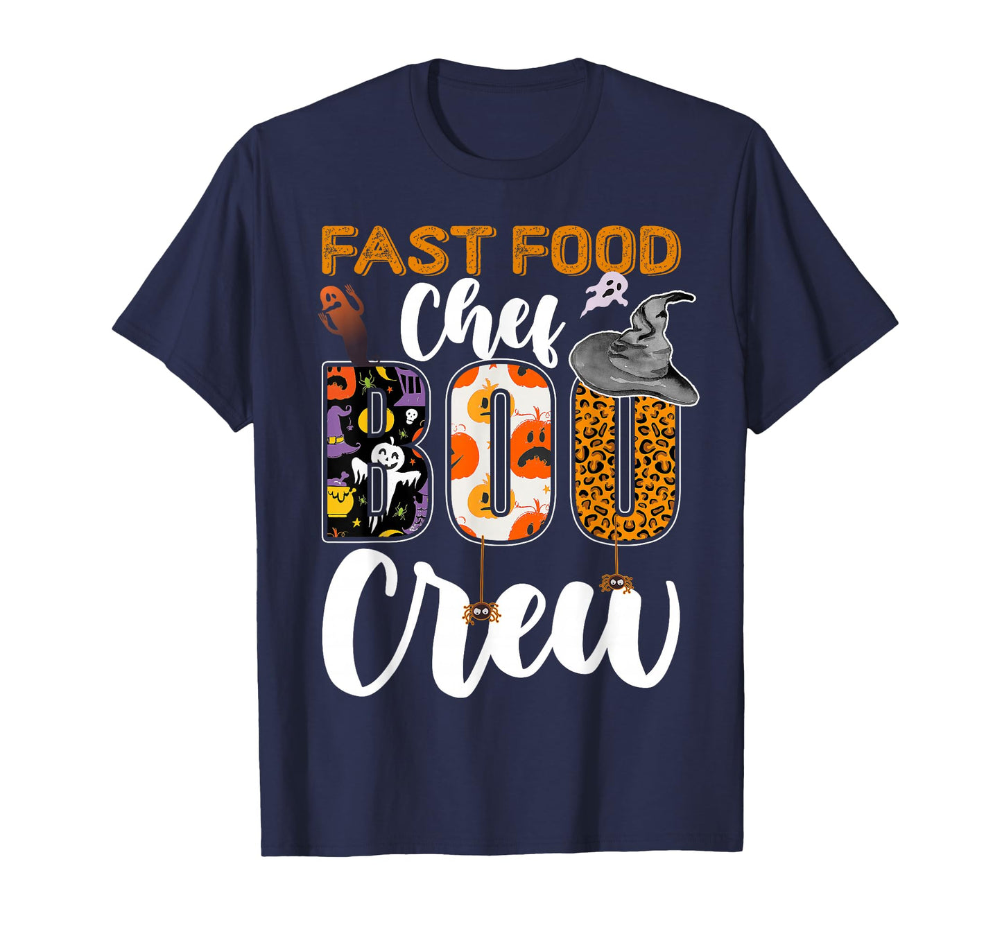 Fast Food Chef Boo Crew Halloween Match Fast-Food T-Shirt