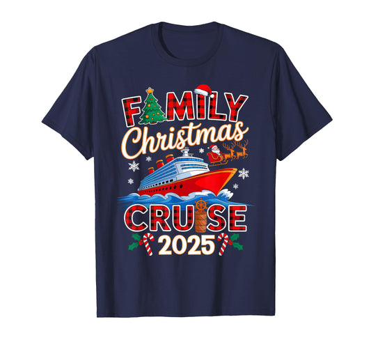 Family Christmas Cruise 2025 Matching Family Cruise Holiday T-Shirt