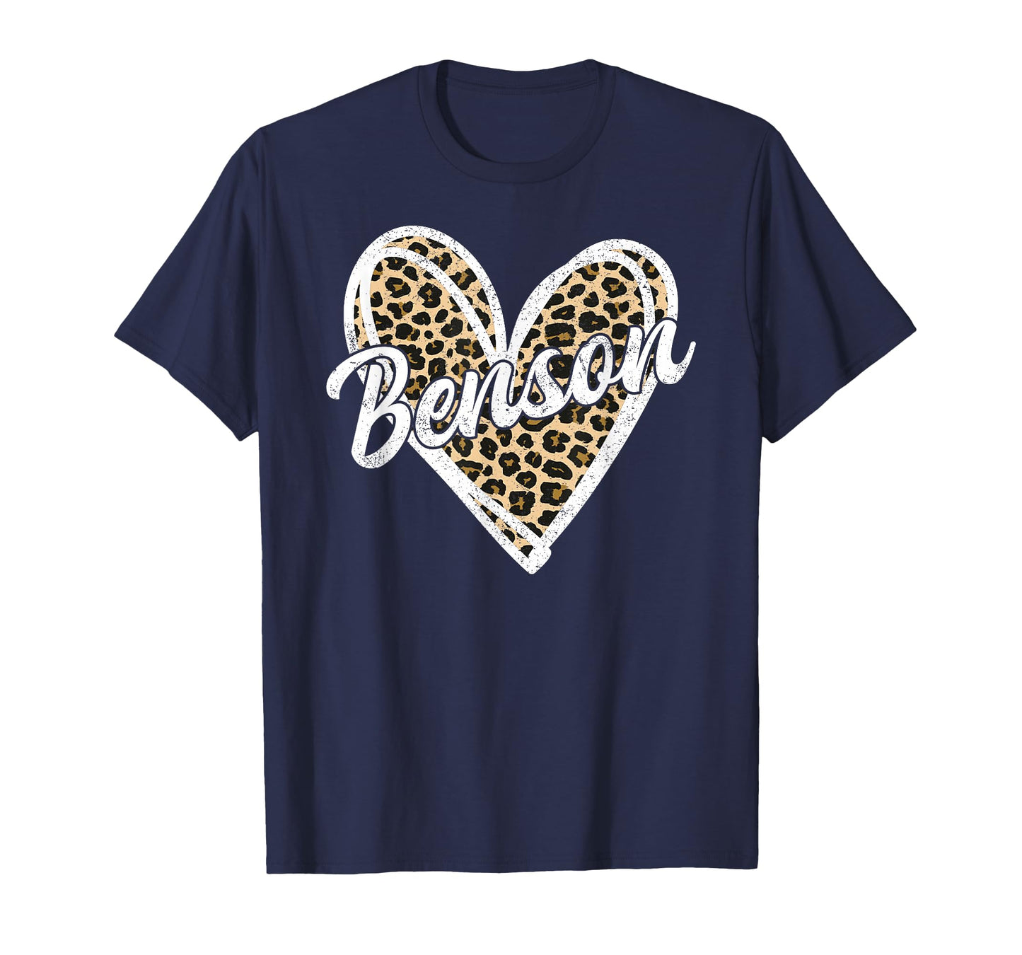 Retro Benson Heart Vintage Leopard Men Women Kid Girl T-Shirt