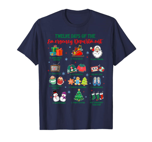 12 Hours of Emergency Department RN ED ER Tech Nurse Holiday T-Shirt