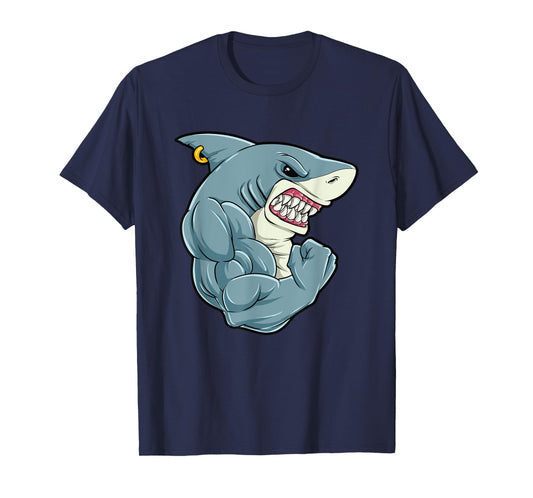 Fitness T-Shirt Shark At The Gym | Training Men Women Kids T-Shirt
