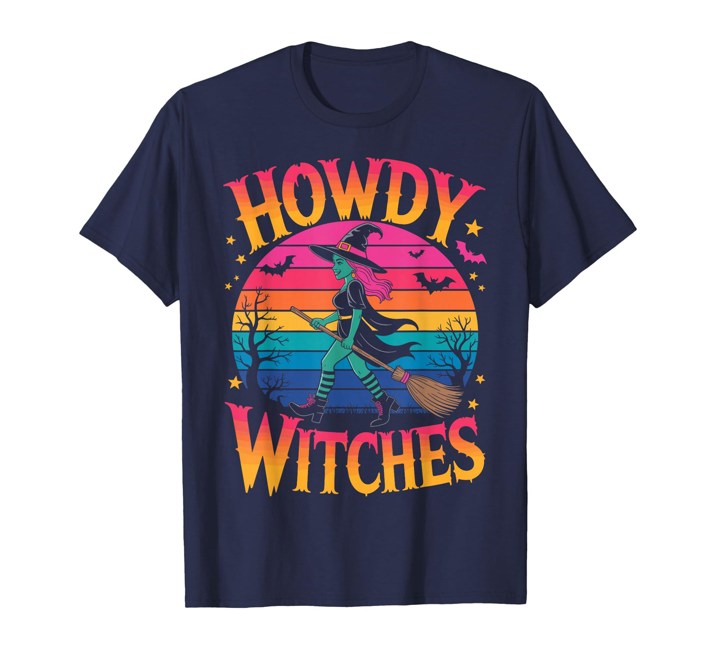 Howdy Witches Witch Halloween Costume Spooky Season Womens T-Shirt