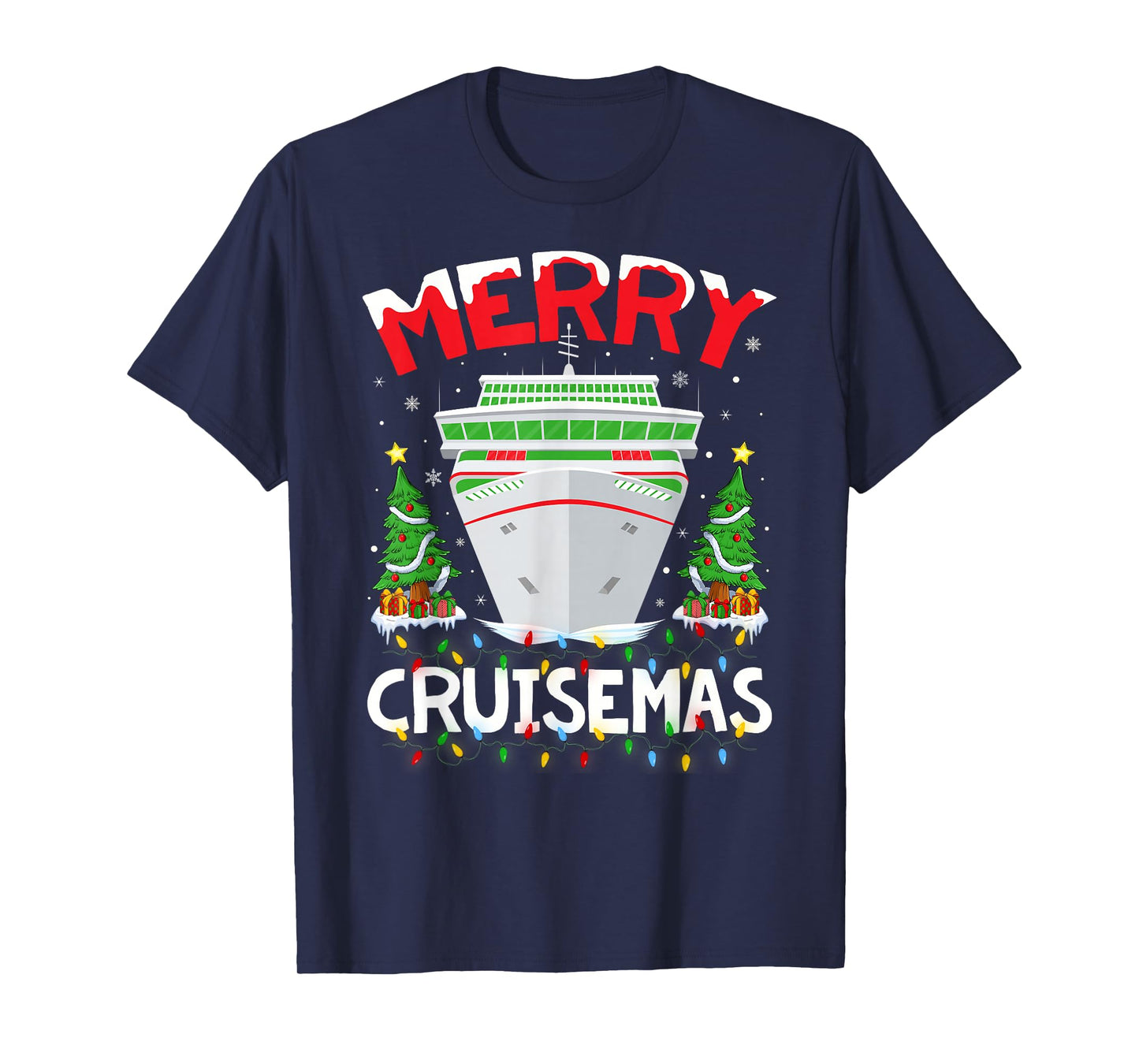Merry Cruisemas Funny Cruise Ship Family Cruising Christmas T-Shirt