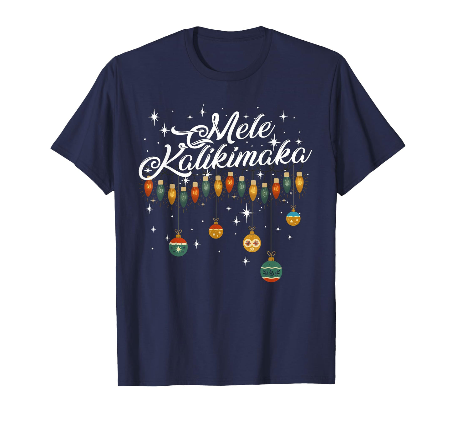 Retro Mele Kalikimaka Hawaiian Family Christmas Party T-Shirt