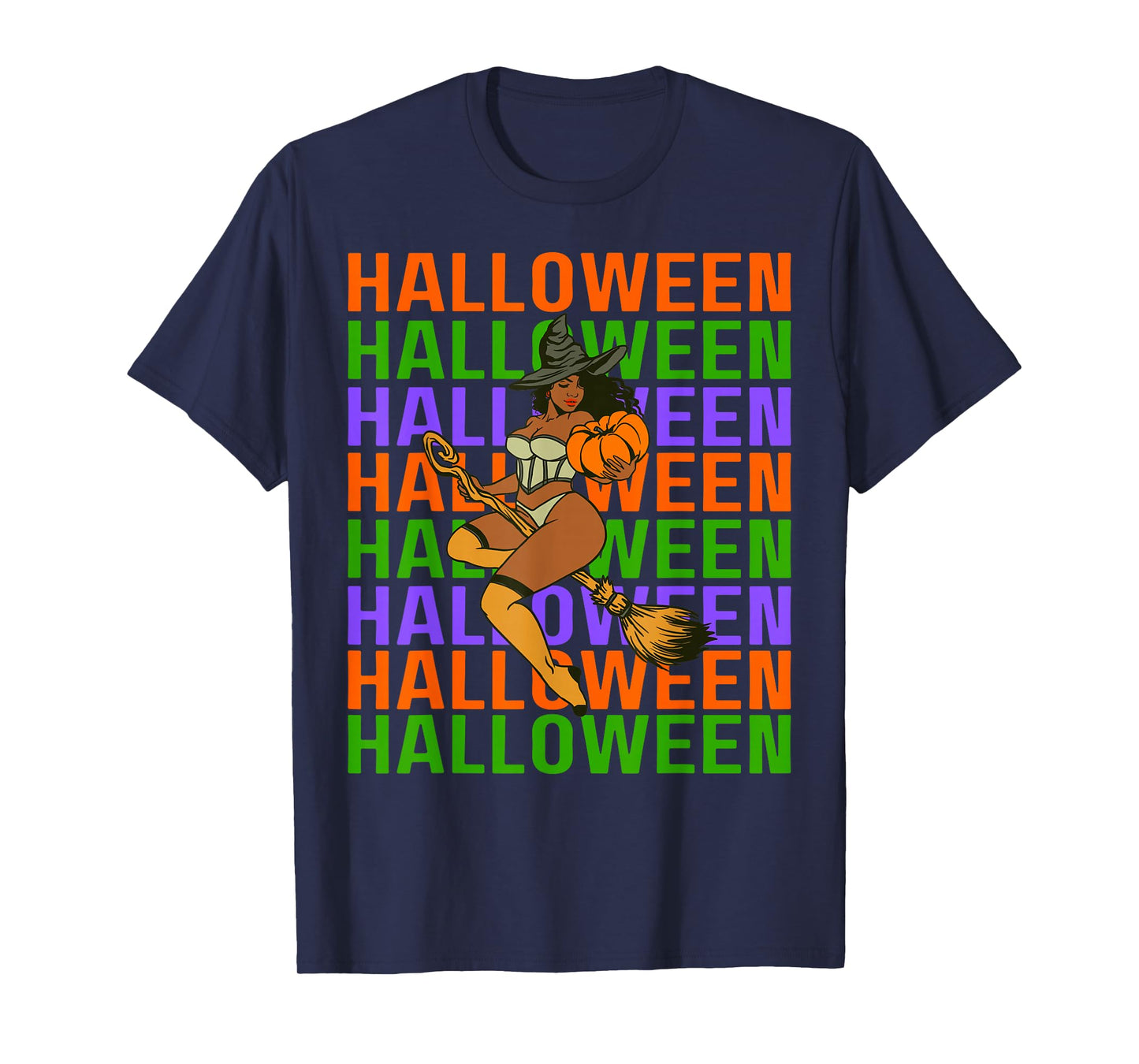 Funny Melanin Halloween Black Girl Magic Scary Blood Costume T-Shirt
