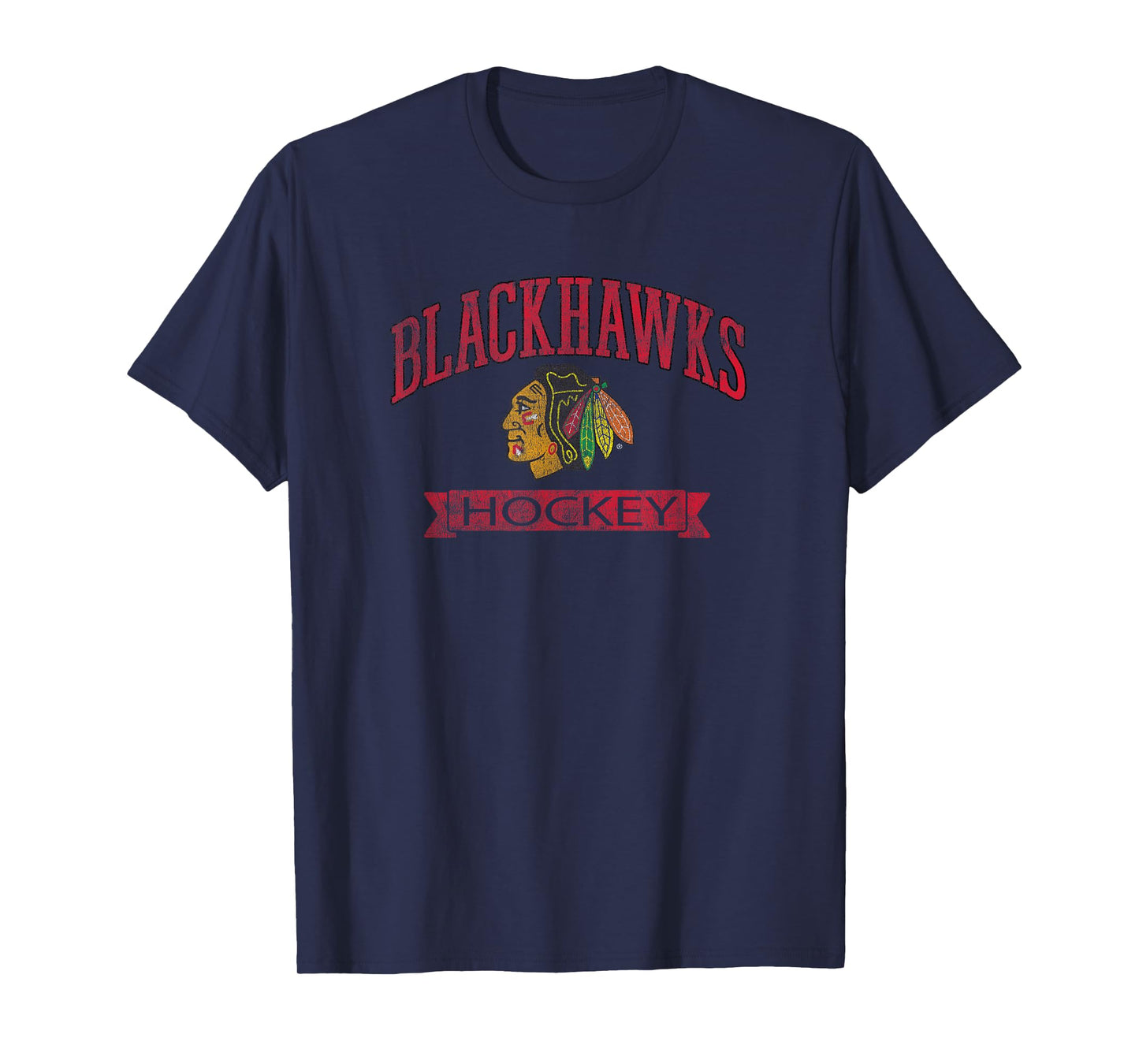 Chicago Blackhawks Vintage Hockey Dark Officially Licensed T-Shirt