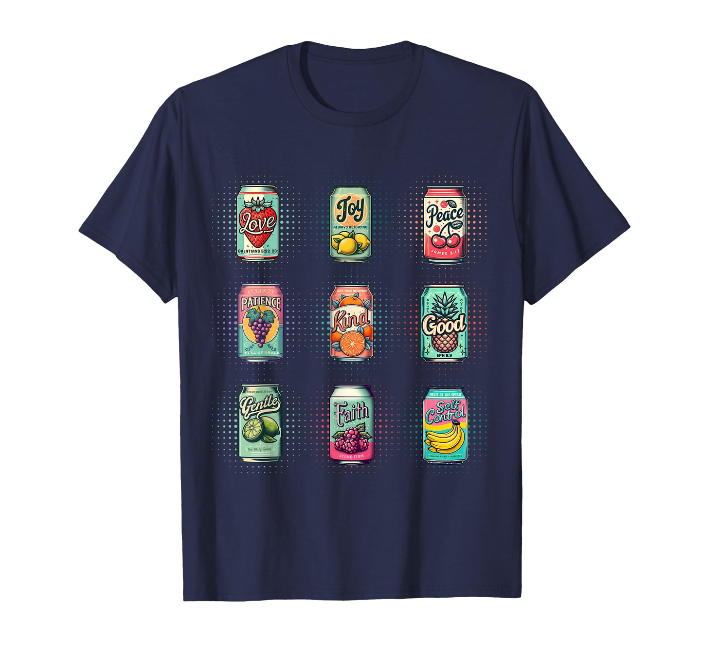 Retro Christian Vintage Fruit of the Spirit Soda Can T-Shirt