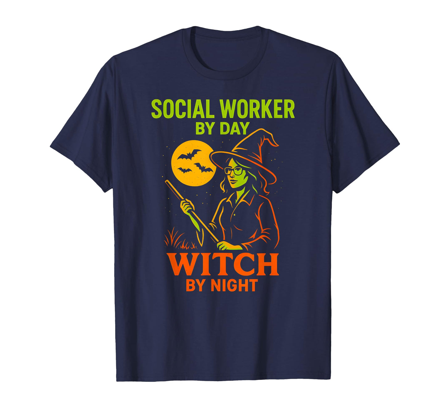 Social Worker Halloween Witch by Night Cool Womans Costume T-Shirt