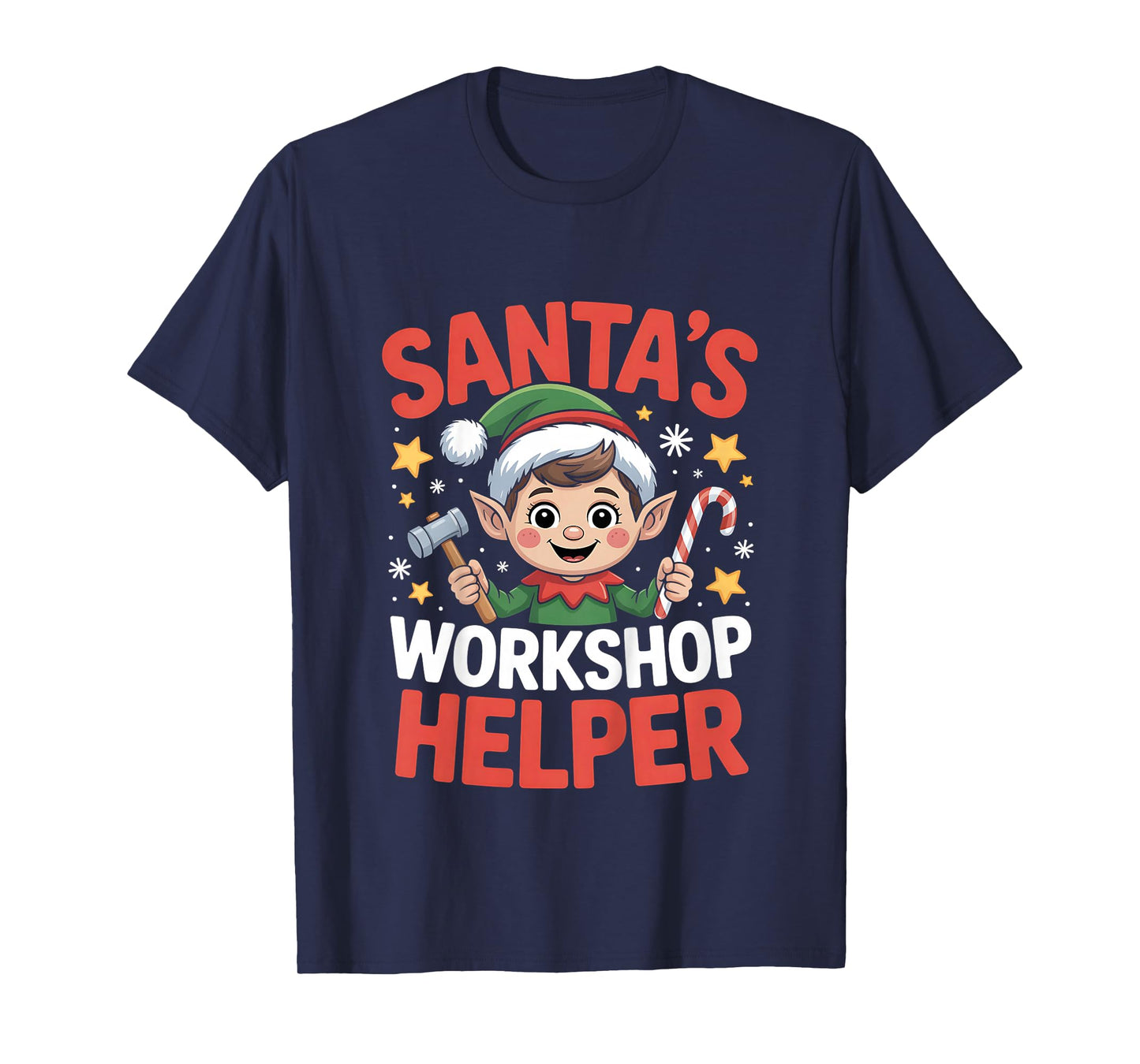 Santa’s Workshop Helper Elf Cute Christmas Kids T-Shirt