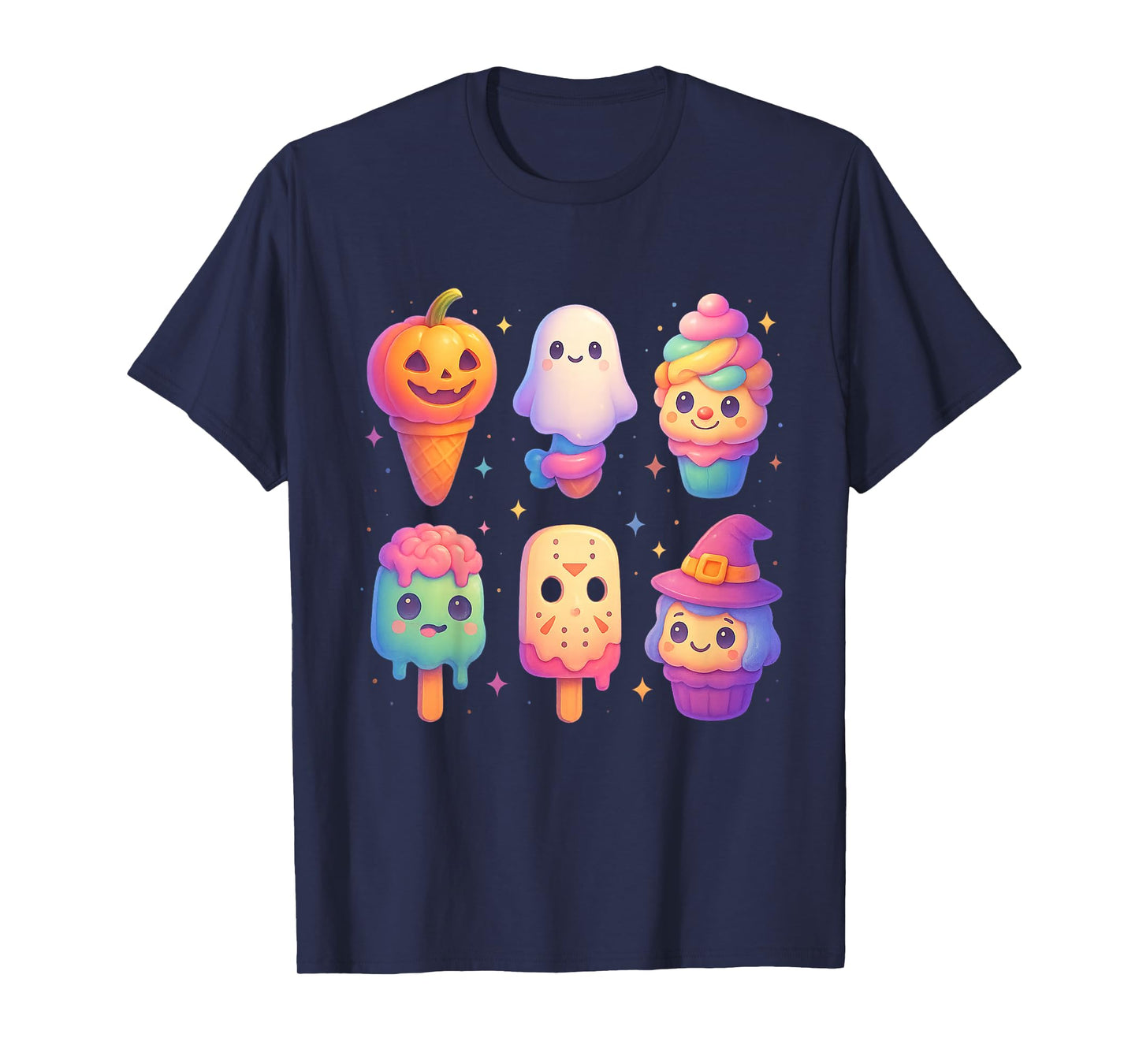 Kawaii Anime Halloween Sweet Monster Ice Cream Pops Candy T-Shirt