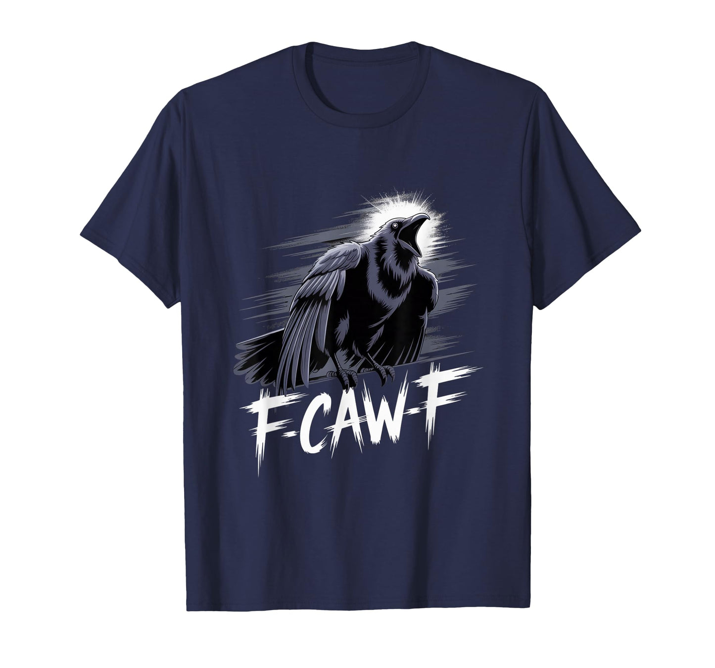 F-Caw-F Crow Funny Gothic Moon Black Bird Halloween T-Shirt