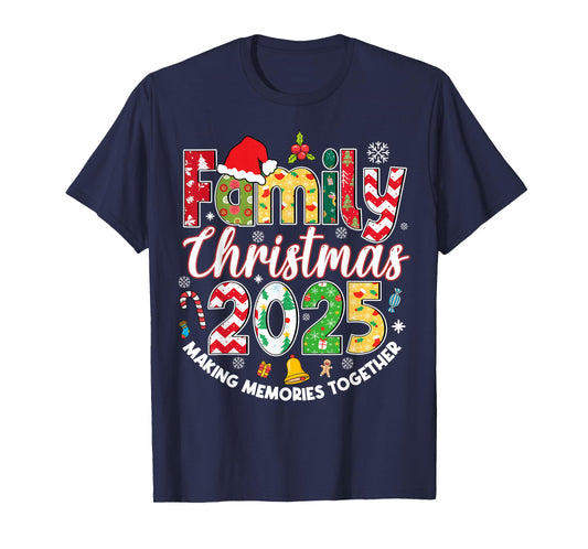 Family Christmas 2025 Matching Outfit Xmas Squad Santa Group T-Shirt