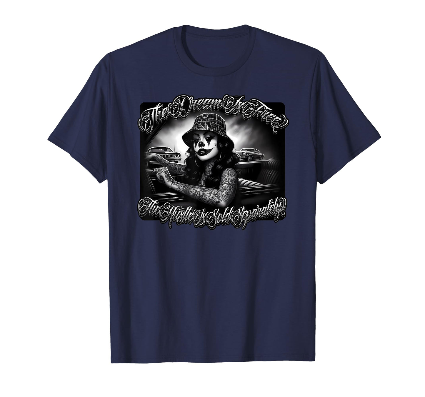 OG Payasa Chicana Low Rider Car Cholo Clown Latino Mexican T-Shirt