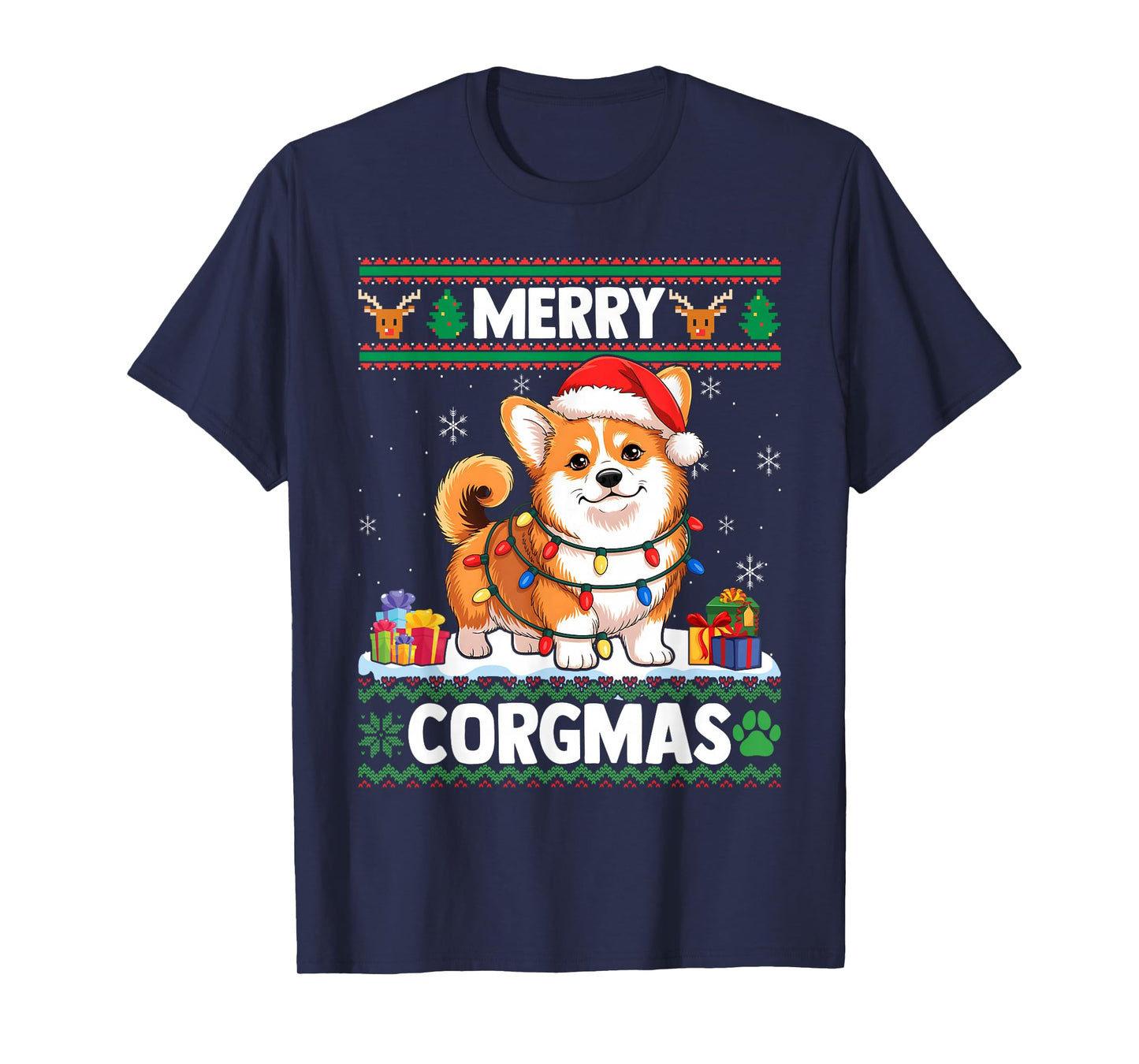 Merry Corgmas Christmas Corgi Lover Santa Sweater T-Shirt